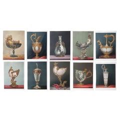 Ensemble de 10 grandes estampes anciennes de trésors d'art européens de la Renaissance. 1862