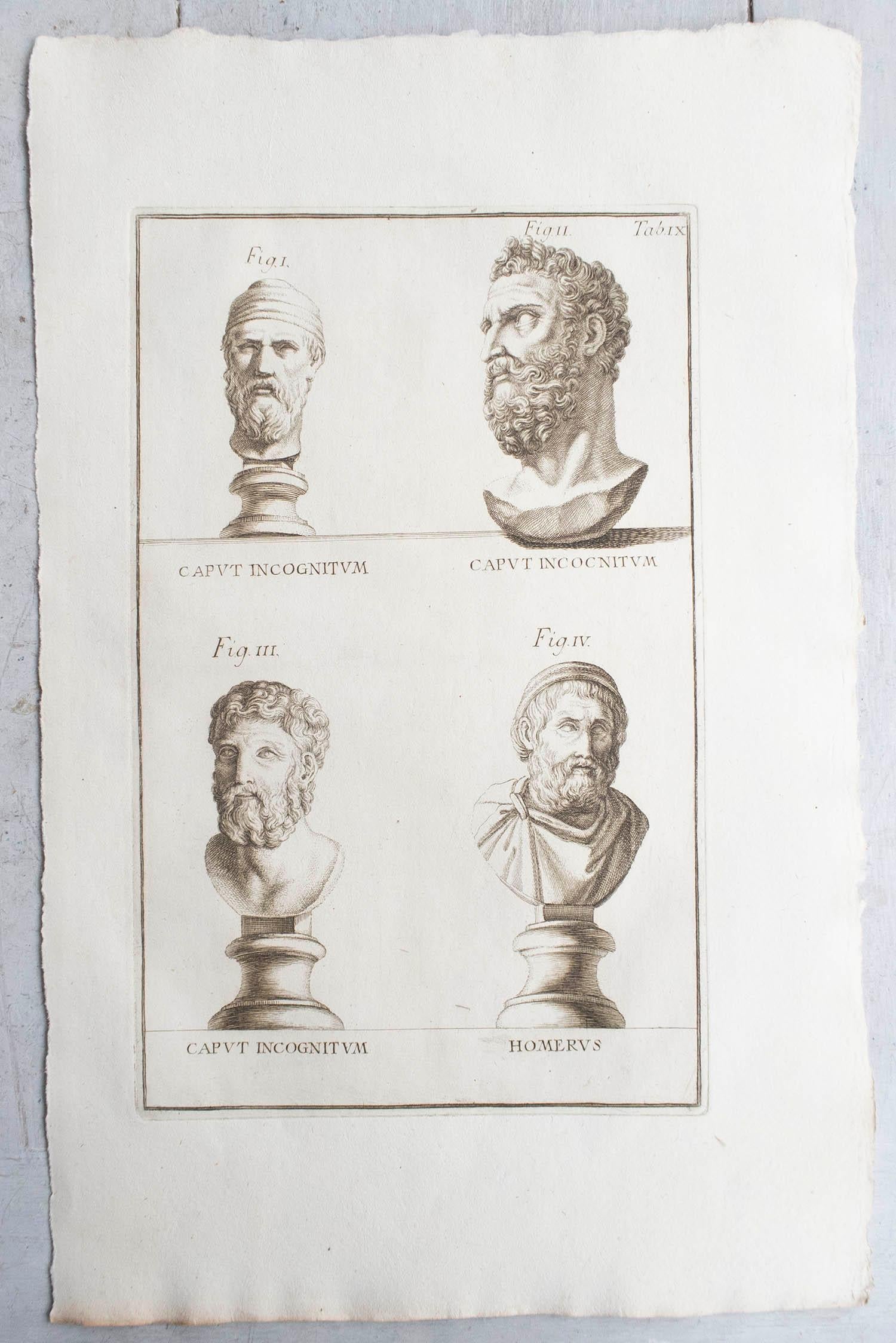 Classical Roman Set of 10 Large Scale Original Antique Grand Tour Prints. Rome, 1776