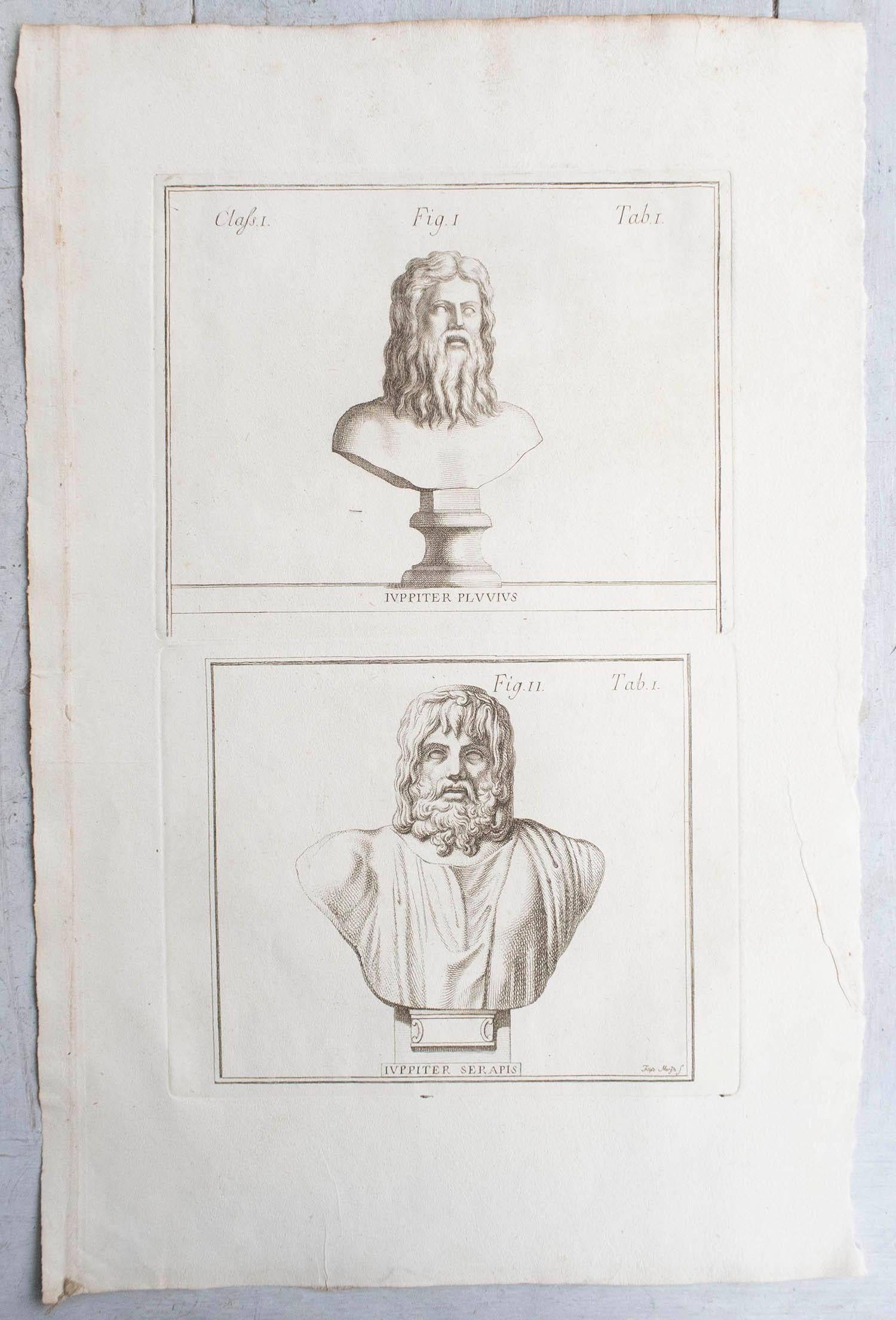 Italian Set of 10 Large Scale Original Antique Grand Tour Prints. Rome, 1776