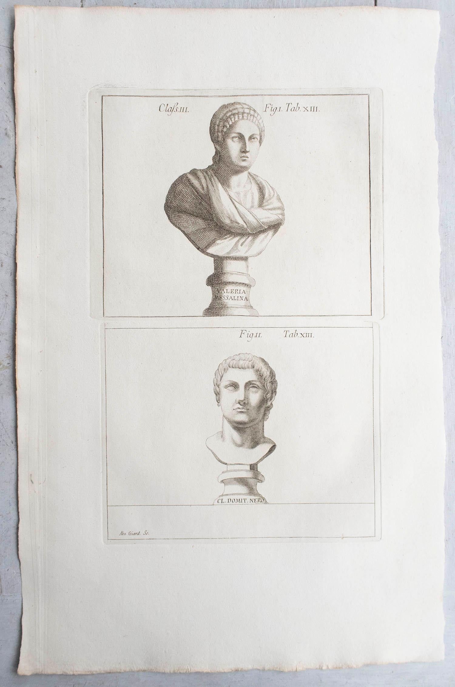 Late 18th Century Set of 10 Large Scale Original Antique Grand Tour Prints. Rome, 1776