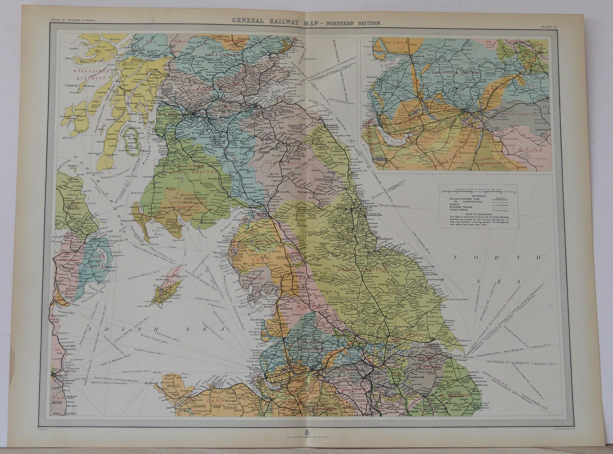 Excellente série de cartes du Royaume-Uni

Lithographies. Par John Bartholomew & Co.

Publié par l'Institut géographique d'Édimbourg

Non encadré.

La mesure indiquée correspond au format papier d'une des cartes.





 
