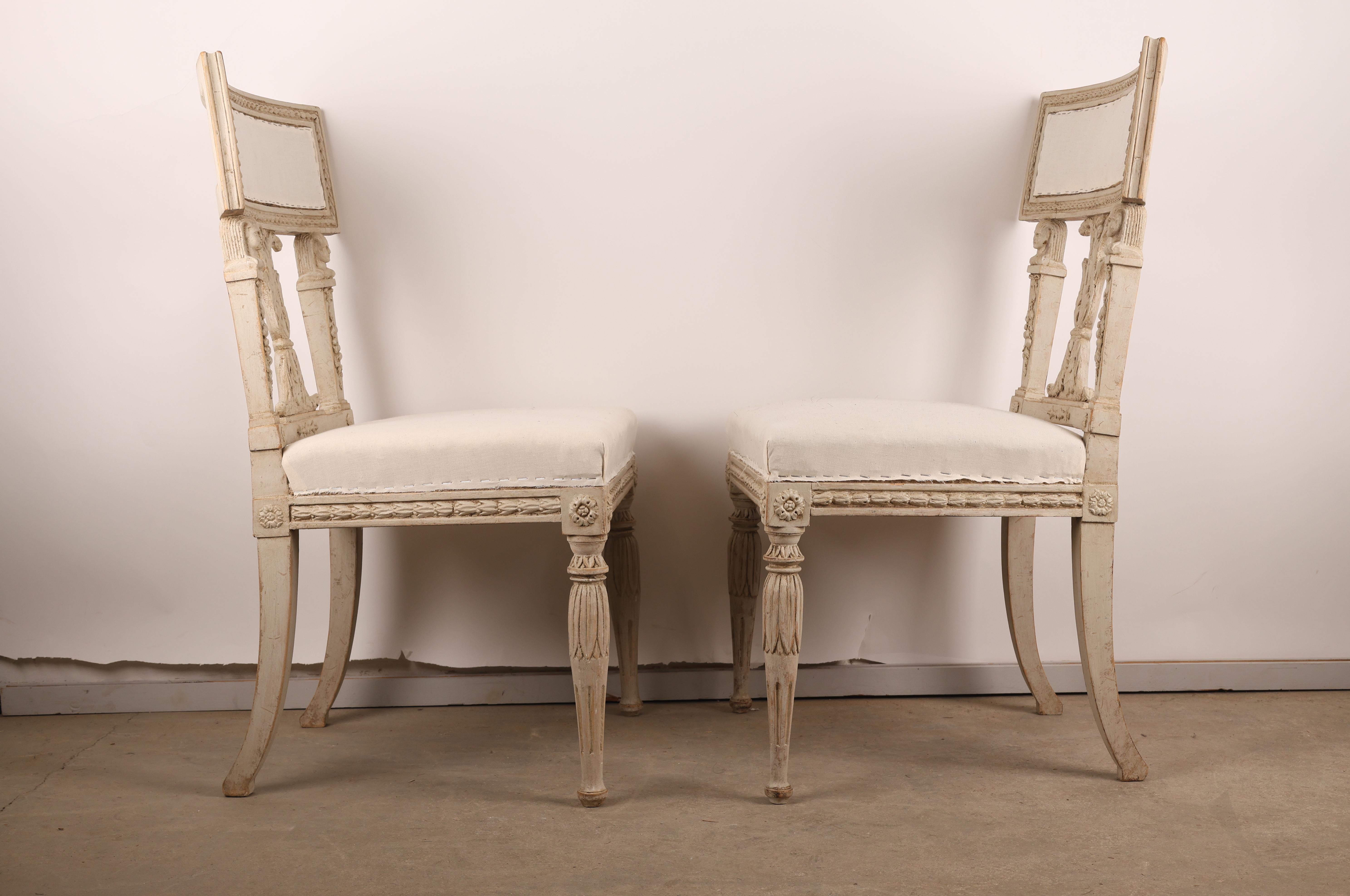 Set of 10 Late Gustavian Chairs attributed to Ephraim Ståhl In Good Condition For Sale In Ljungby, SE