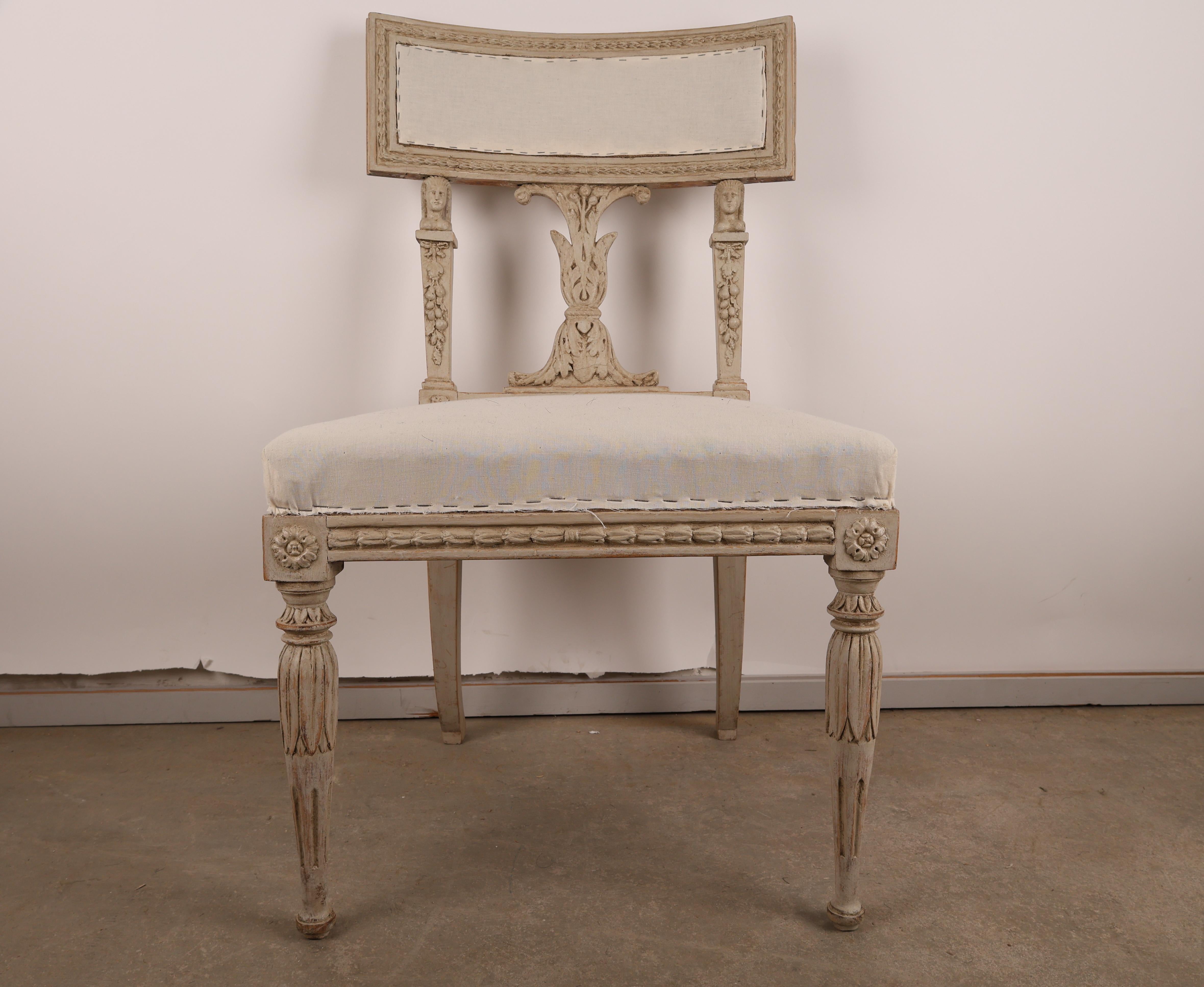 19th Century Set of 10 Late Gustavian Chairs attributed to Ephraim Ståhl For Sale