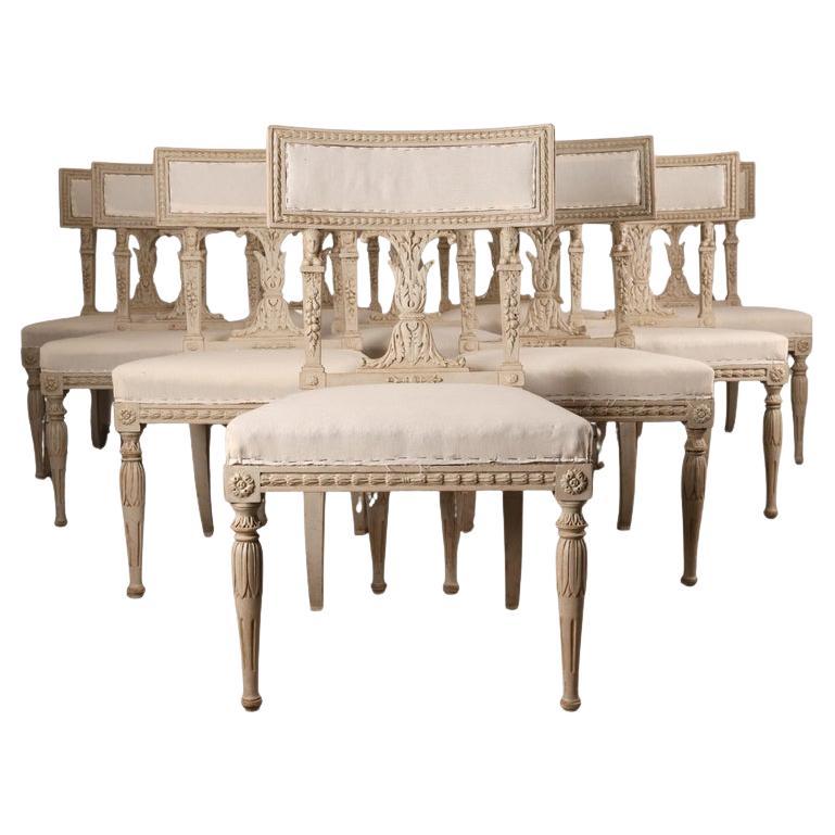 Set of 10 Late Gustavian Chairs attributed to Ephraim Ståhl
