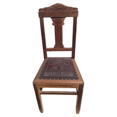 Set di 10 sedie in pelle, Art Deco del XX secolo