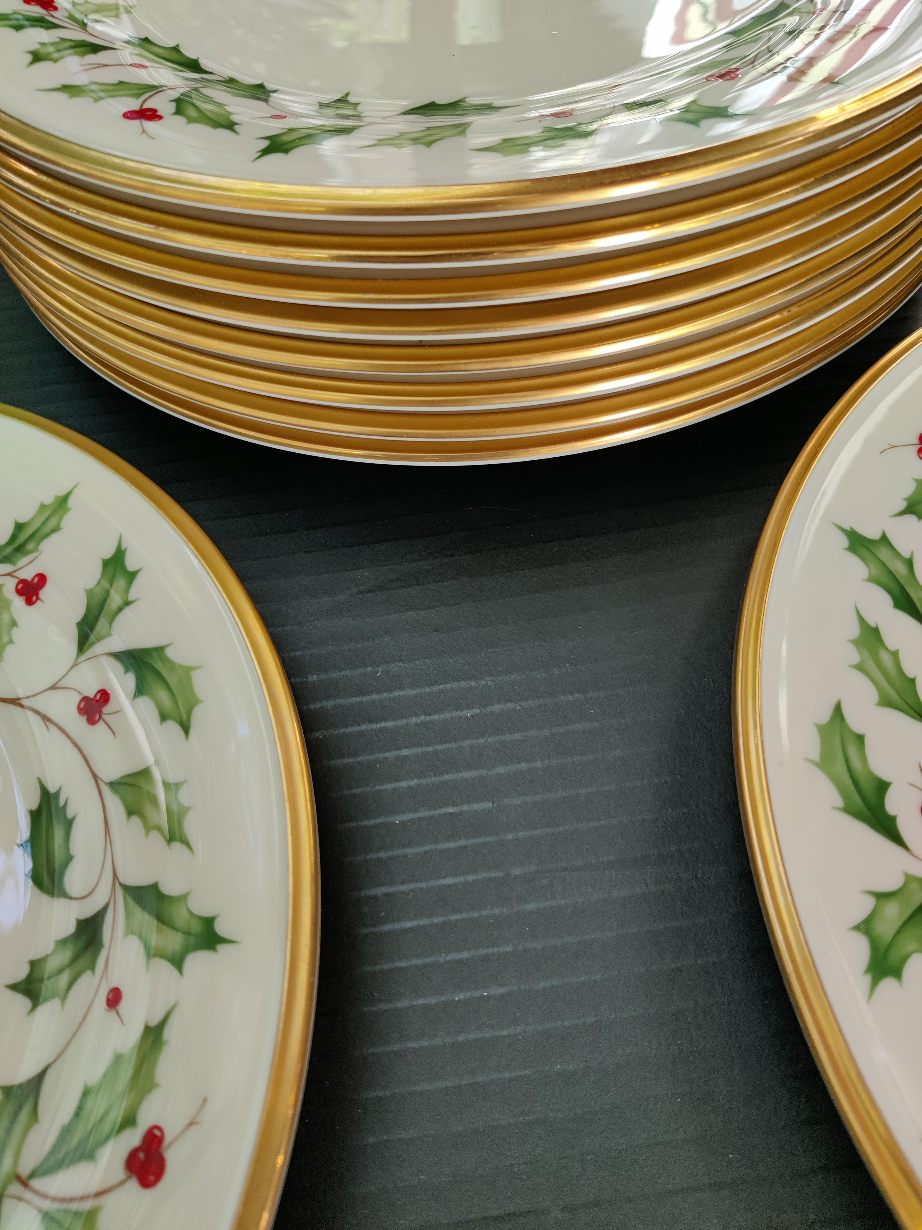 Porcelain Set of 10 Lenox Christmas Plates For Sale