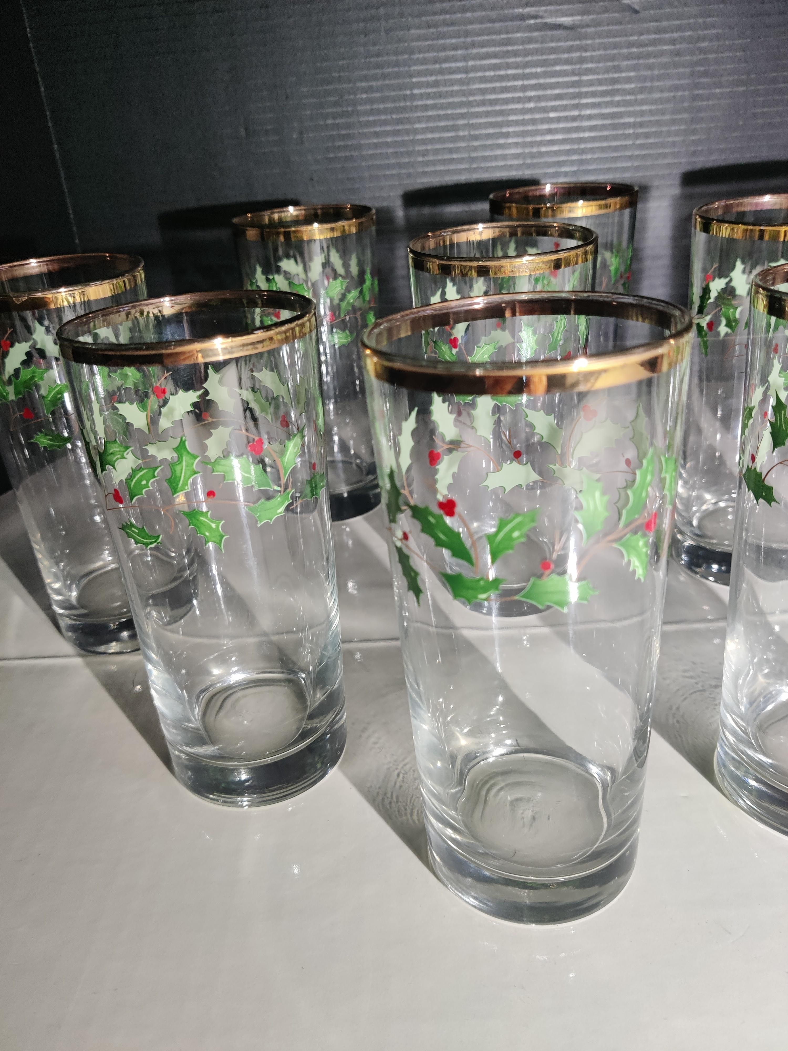 Lot de 10 gobelets de Noël Lenox à bord doré en vente 5