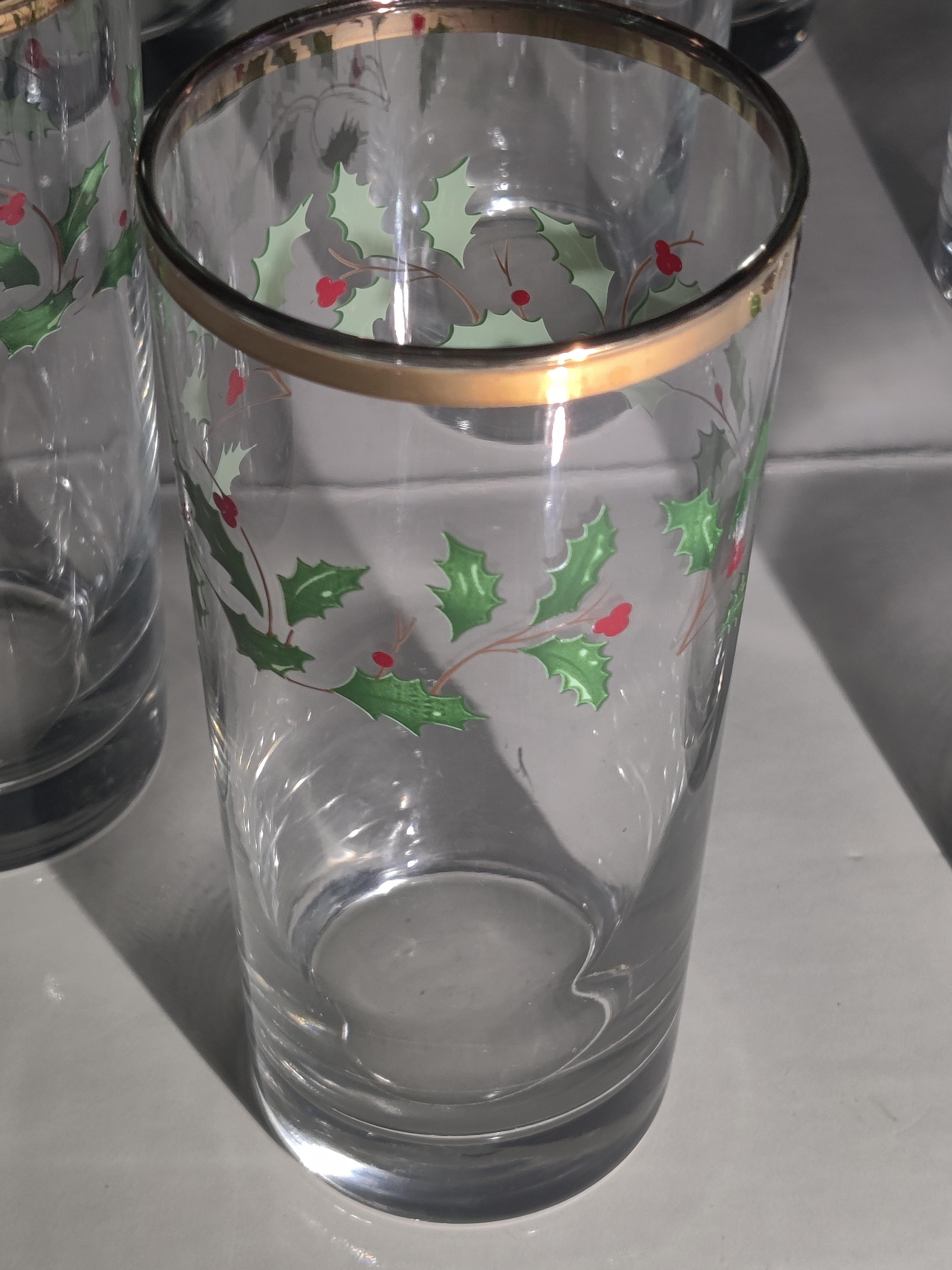 XXIe siècle et contemporain Lot de 10 gobelets de Noël Lenox à bord doré en vente