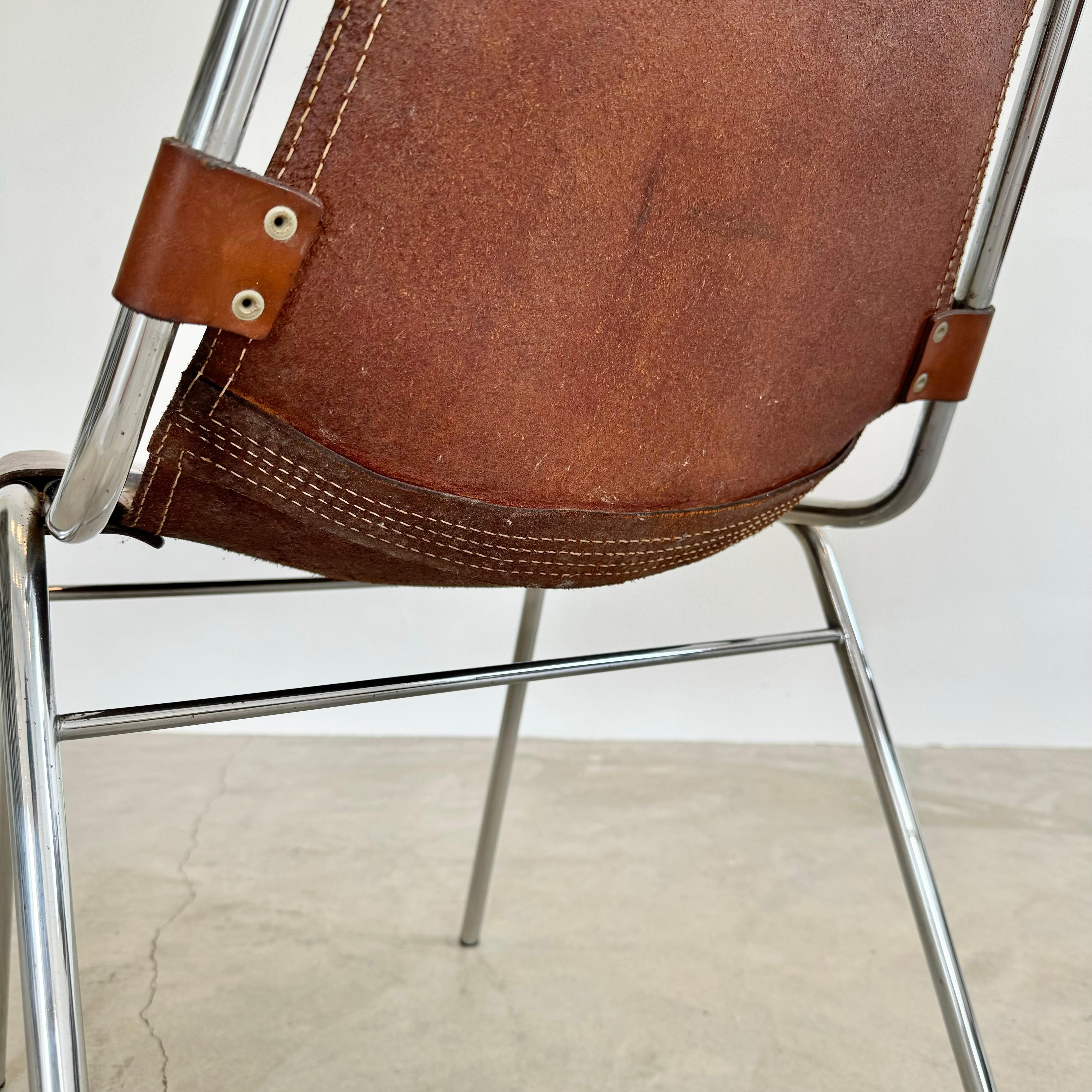 Set of 10 Les Arcs Dining Chairs Selected by Charlotte Perriand, 1960s France 7