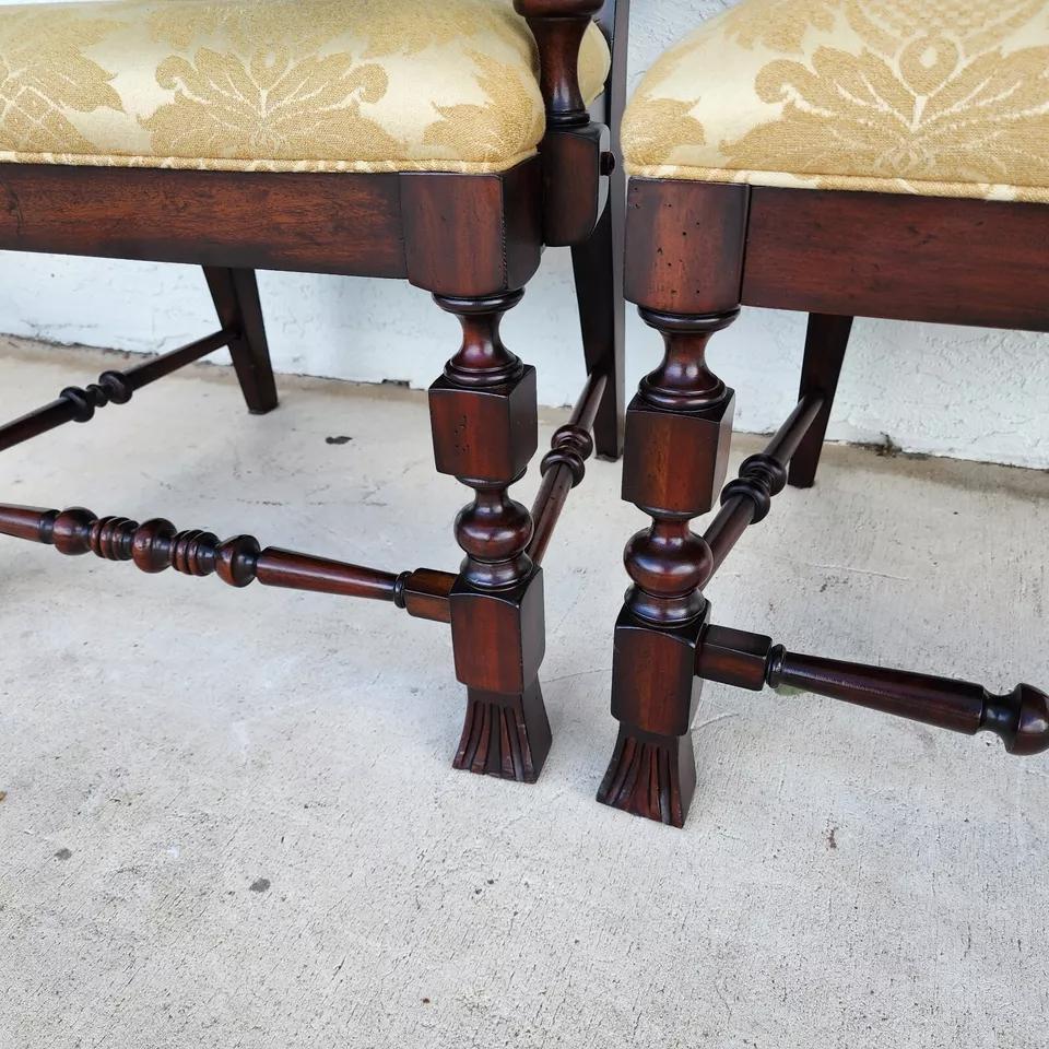 Set of 10 Lexington Dining Chairs Barley Twist Cane 4