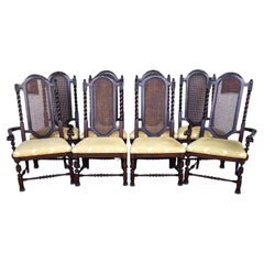 Ensemble de 10 chaises de salle à manger Lexington en rotin torsadé