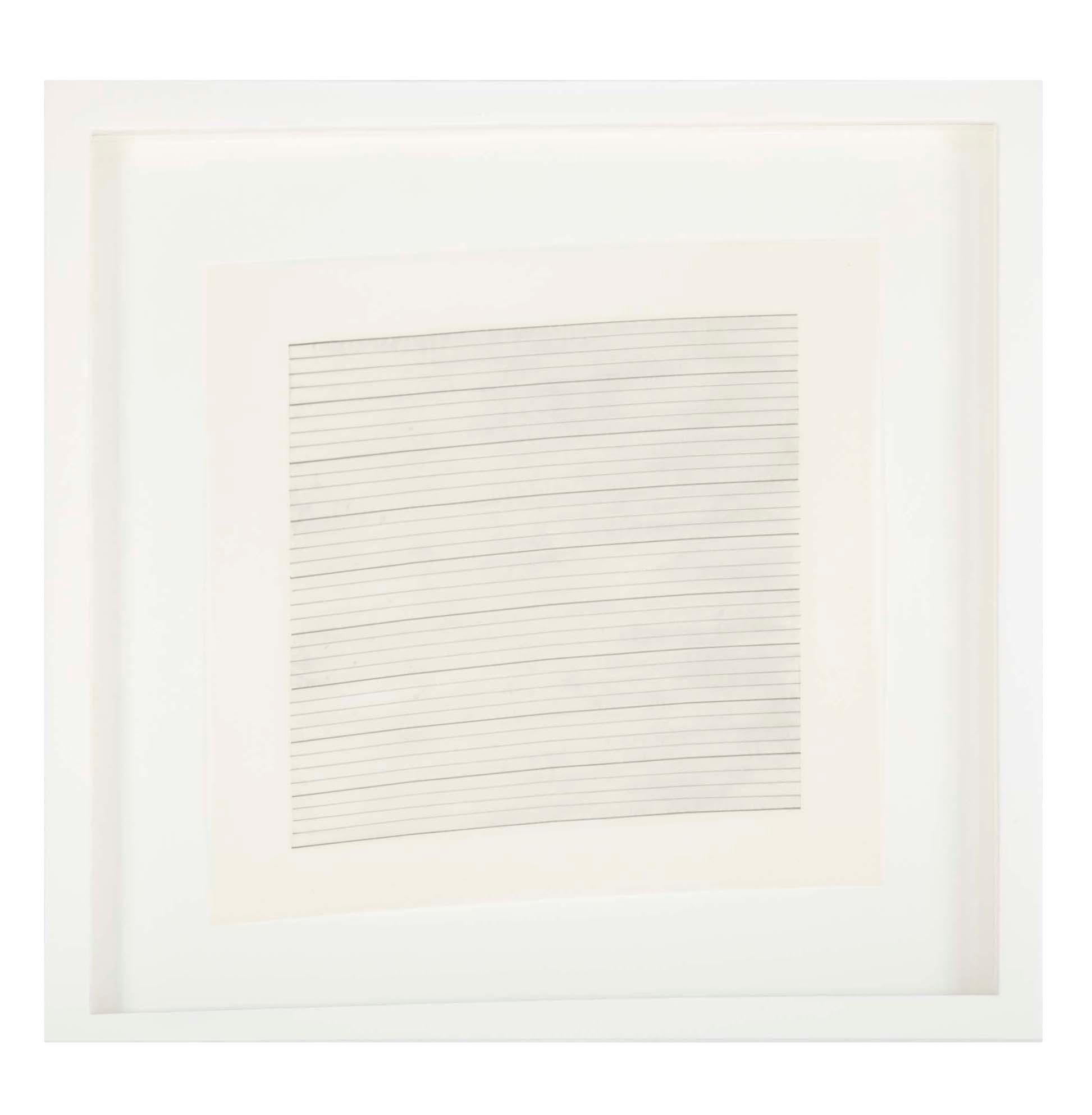 Late 20th Century Set of 10 Lithographs after Drawings by Agnes Martin