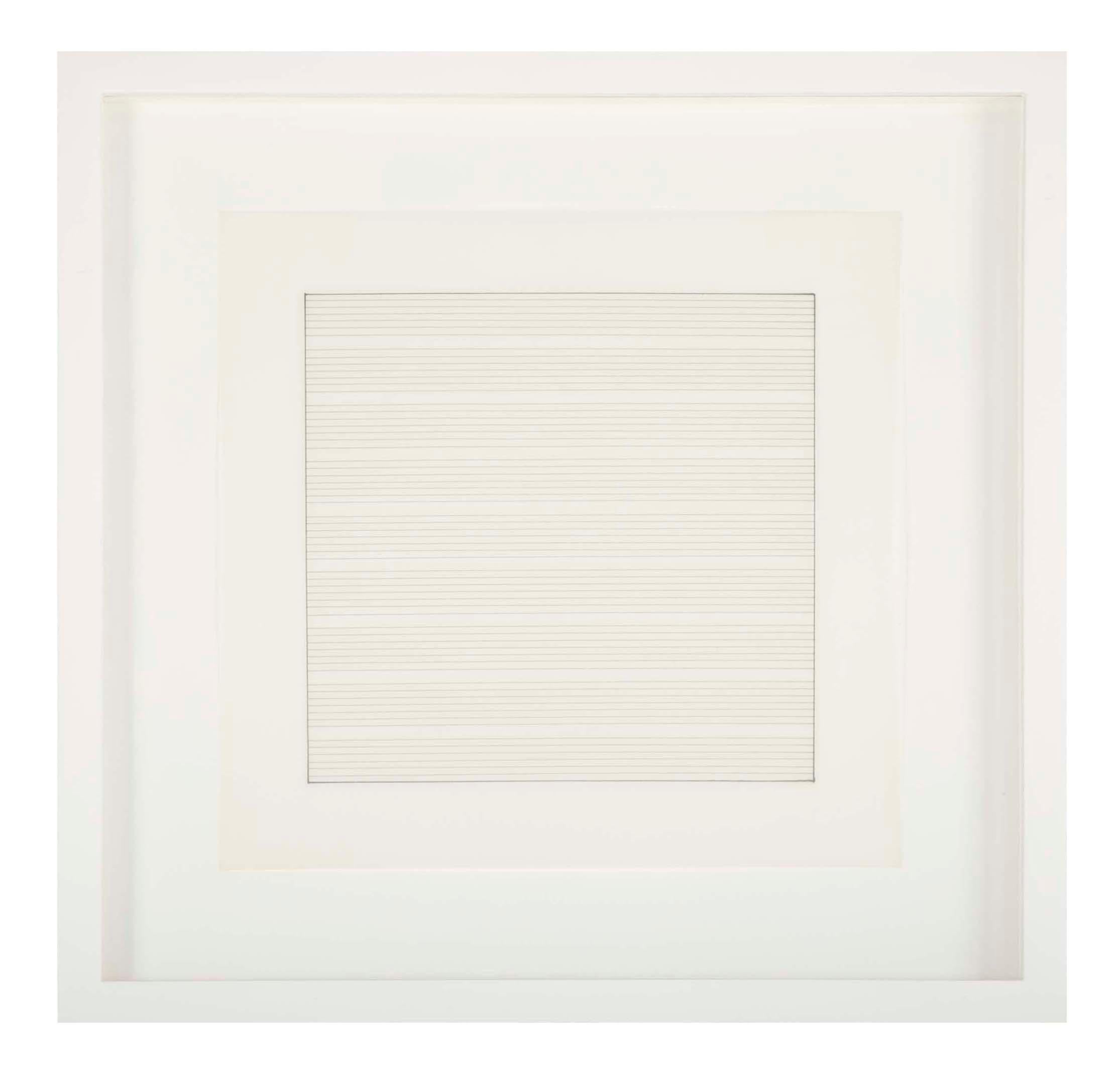 Set of 10 Lithographs after Drawings by Agnes Martin 1