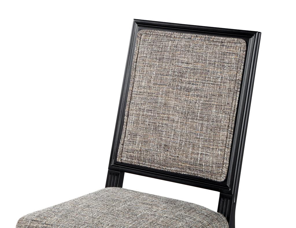 Set of 10 Louis XVI Style Black Dining Chairs by Carrocel in vendita 4