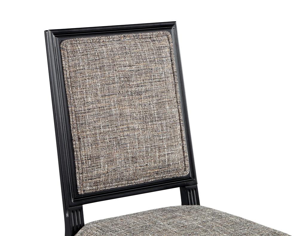 Set of 10 Louis XVI Style Black Dining Chairs by Carrocel in vendita 5