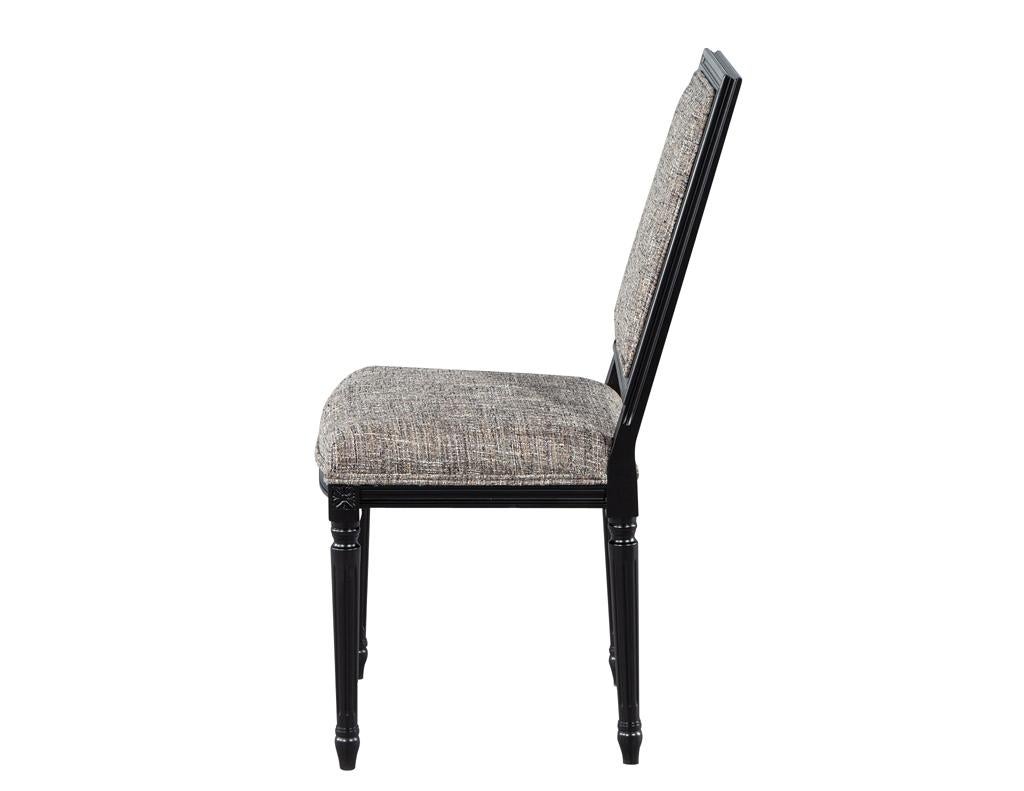 Set of 10 Louis XVI Style Black Dining Chairs by Carrocel In condizioni Nuovo in vendita a North York, ON