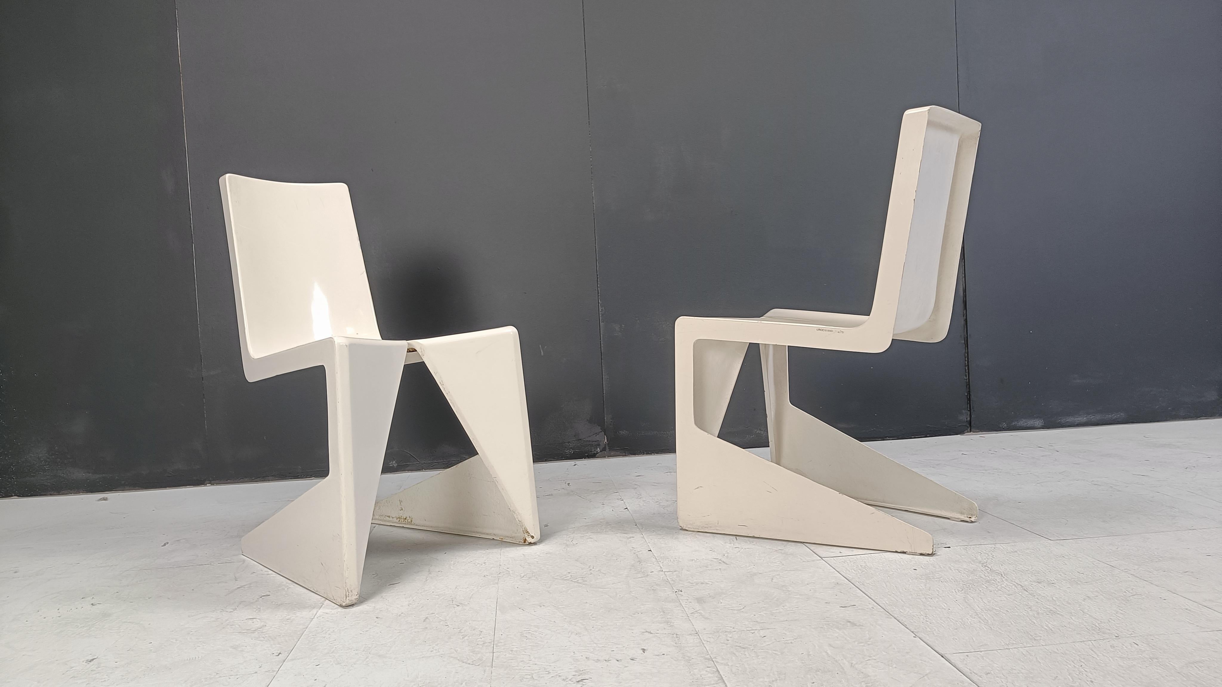 Set of 10 LRC fiberglass dining chairs by Wiel Arets for Lensvelt, early 21th ce 3