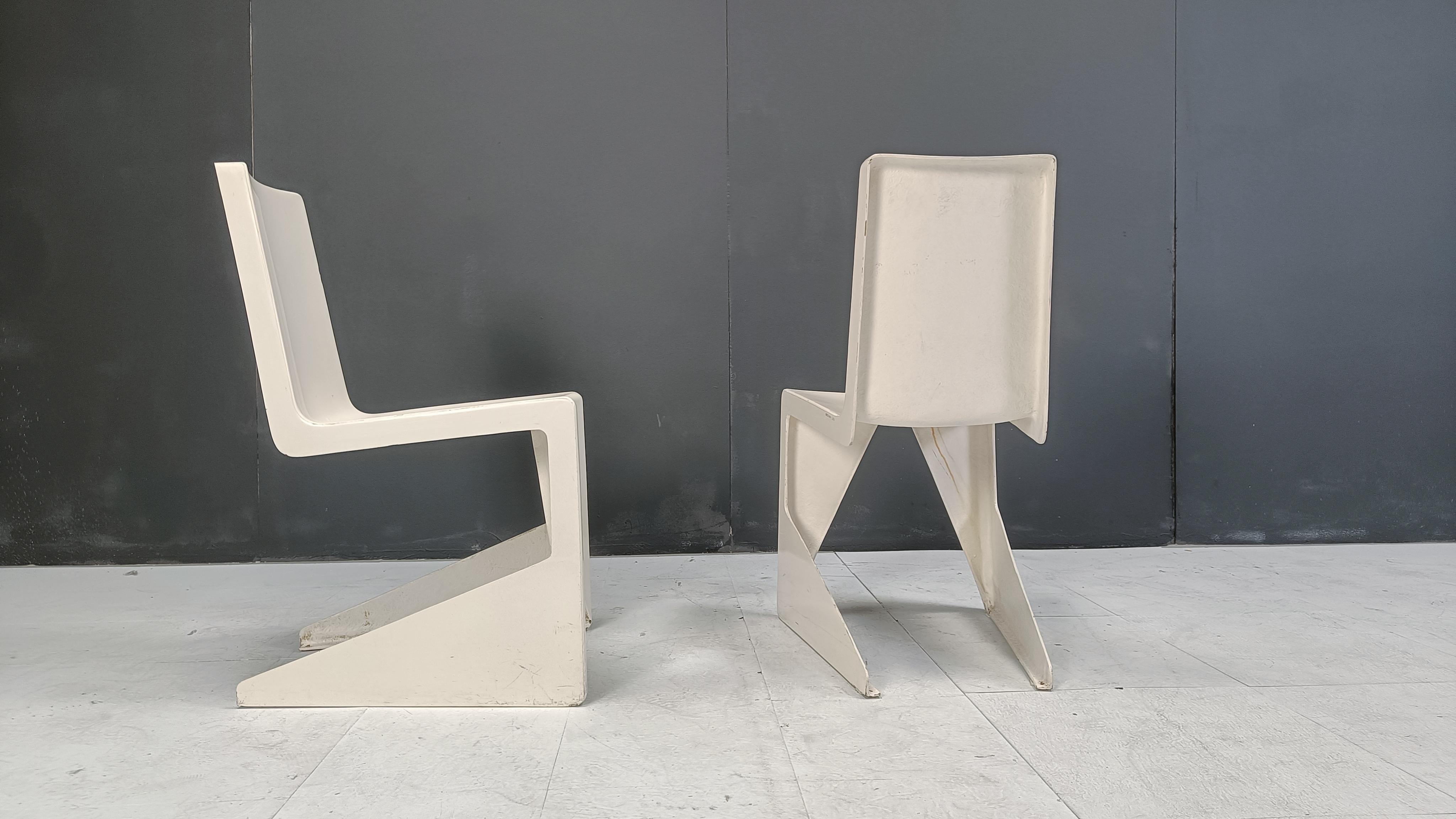 Set of 10 LRC fiberglass dining chairs by Wiel Arets for Lensvelt, early 21th ce 4