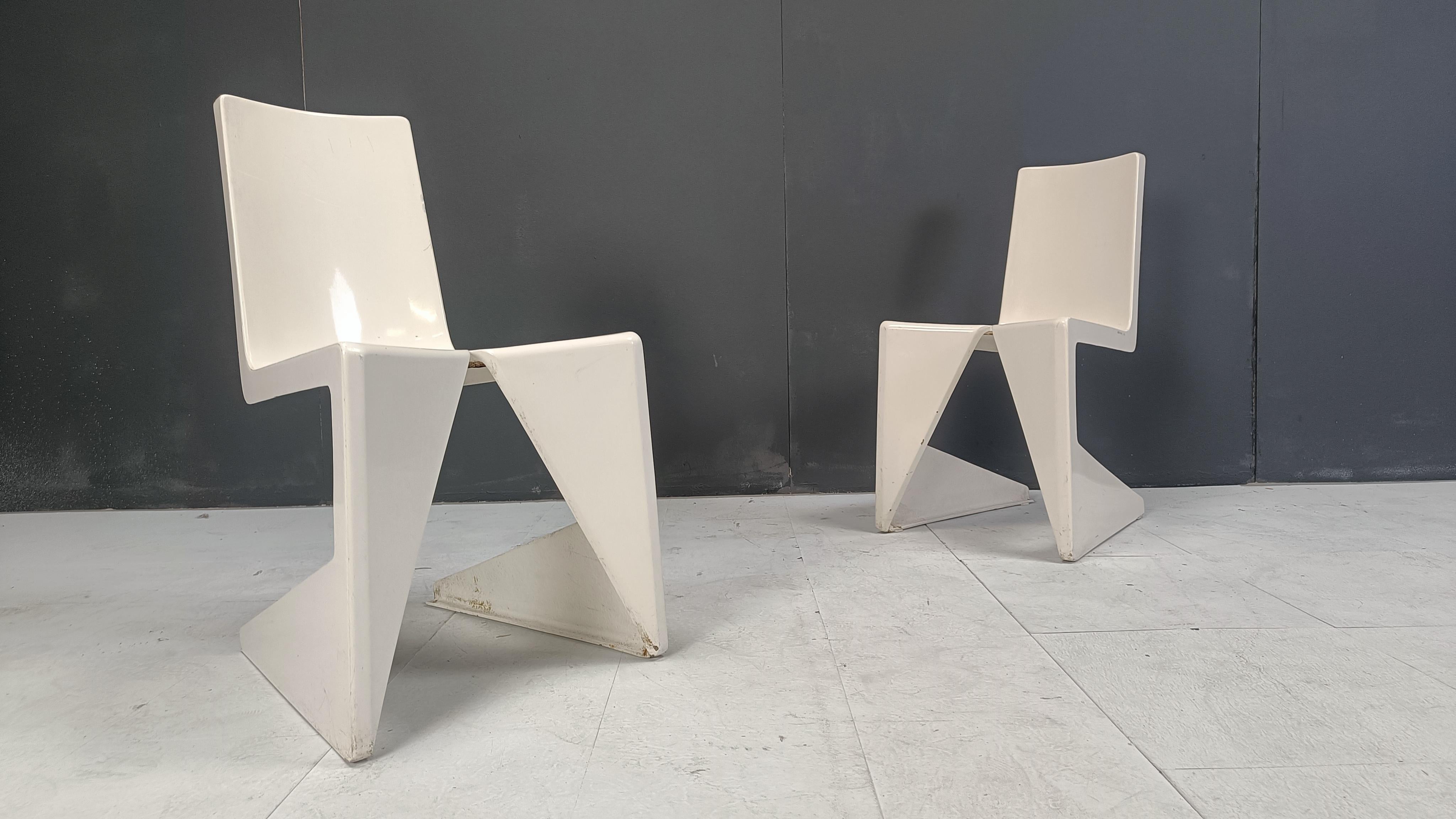 Set of 10 LRC fiberglass dining chairs by Wiel Arets for Lensvelt, early 21th ce 1