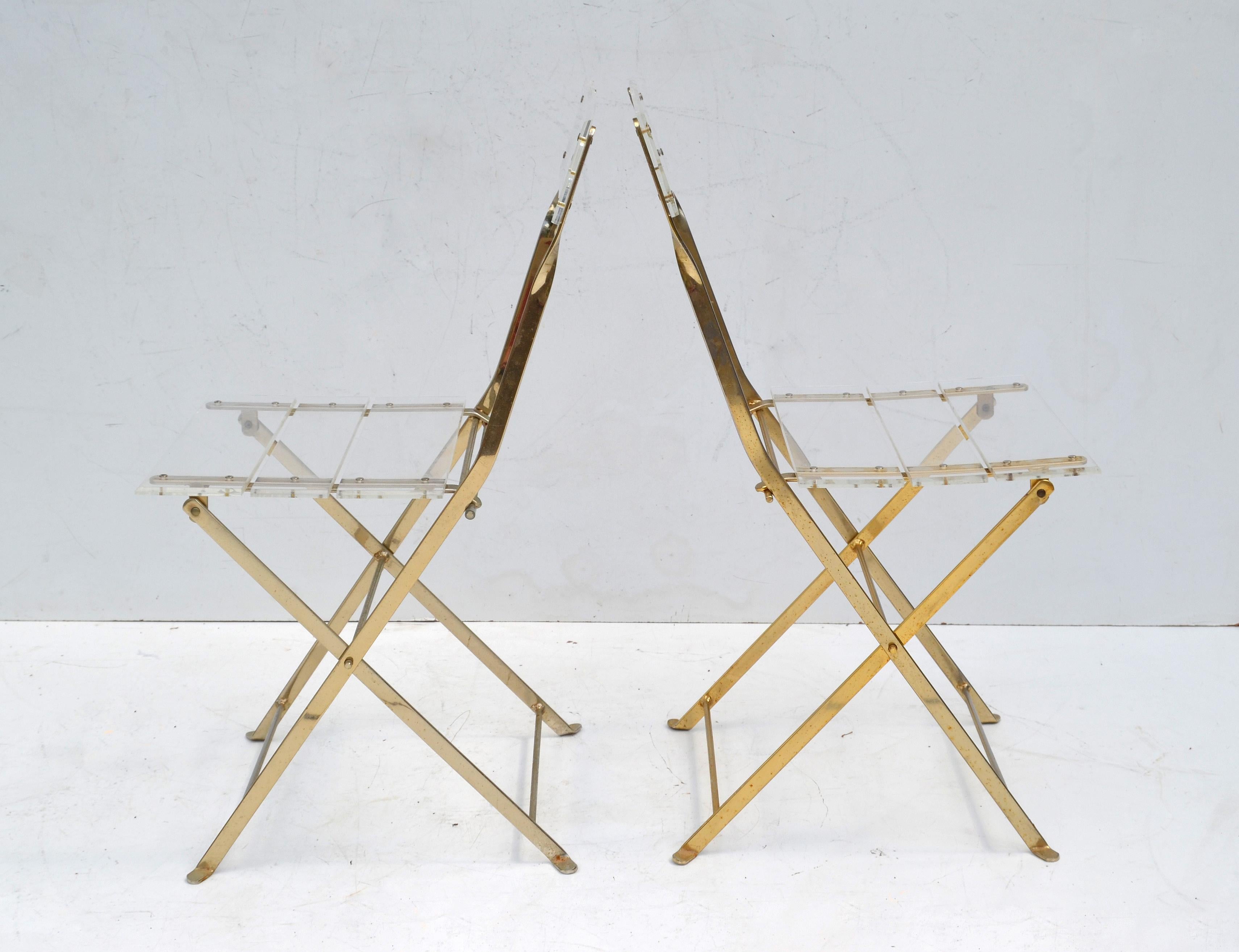 Set of 10 Lucite Folding Chairs by Yonel Lebovici for Marais International 1970 2