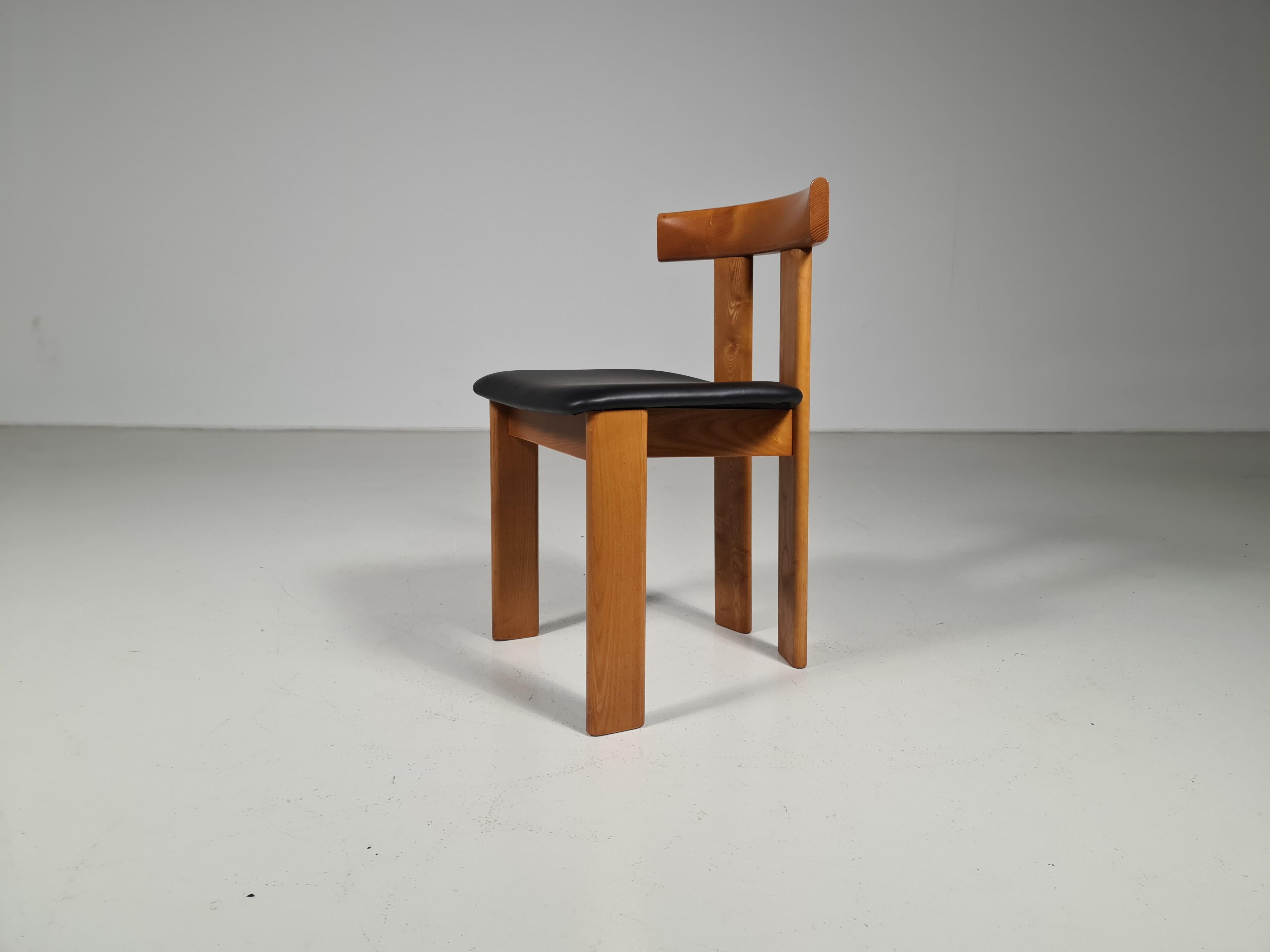 Beech Set of 10 Luigi Vaghi Dining Chairs for Former, Italy, 1960s