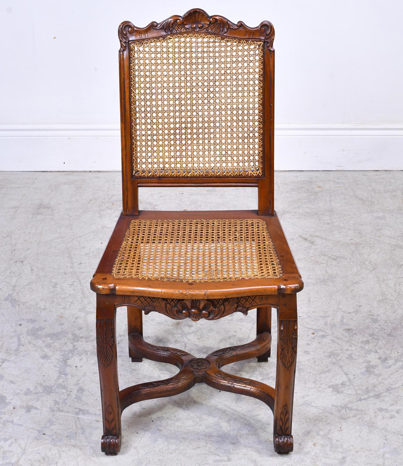 Set of 10 LXVI Chairs with Pair of Arms and 8 Side Chairs, Caned Seat and Back 3