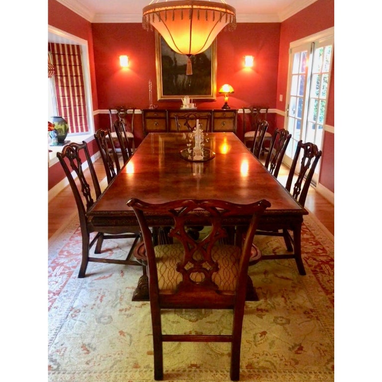 Set Of 8 Mahogany Chippendale Dining Chairs For Sale At 1stdibs