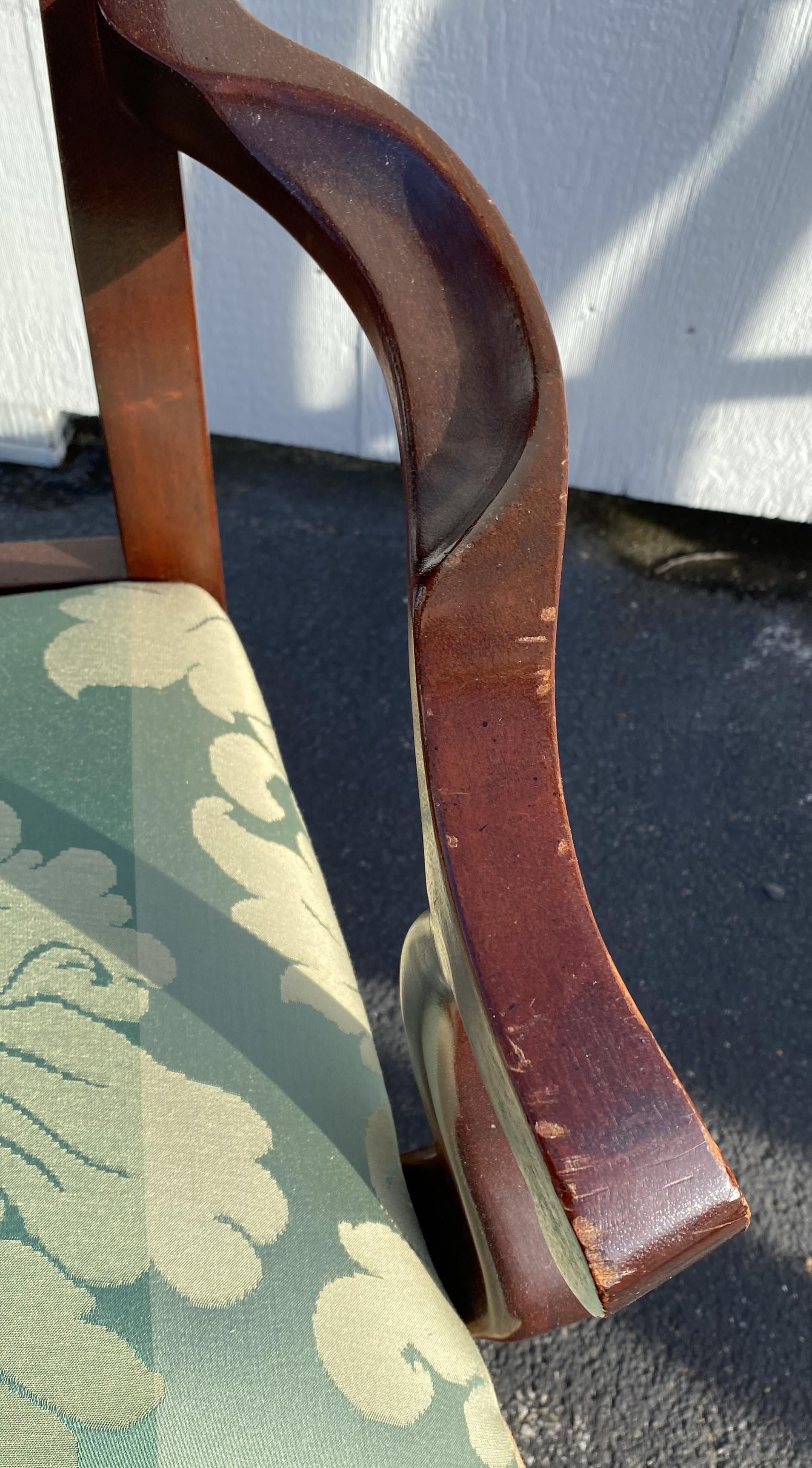 Set of 10 Mahogany Chippendale Style Dining Chairs 8
