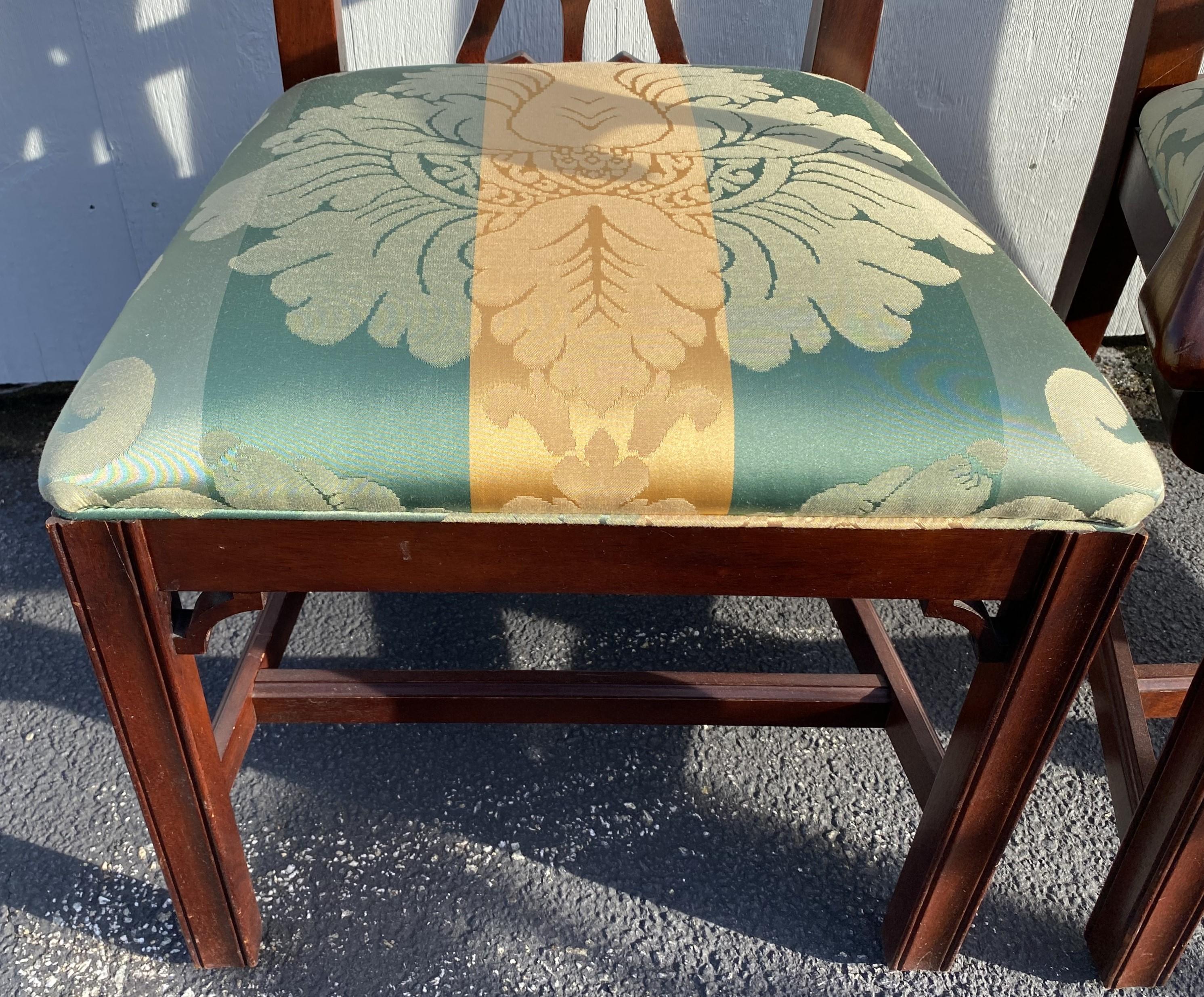 Set of 10 Mahogany Chippendale Style Dining Chairs 1
