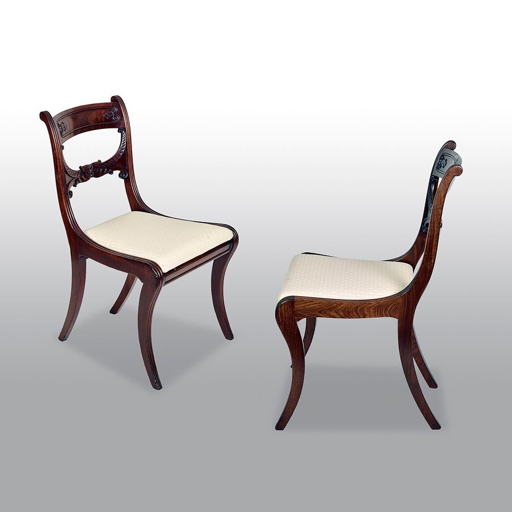 Set of 10 Mahogany Regency Period Dinning Chairs 5