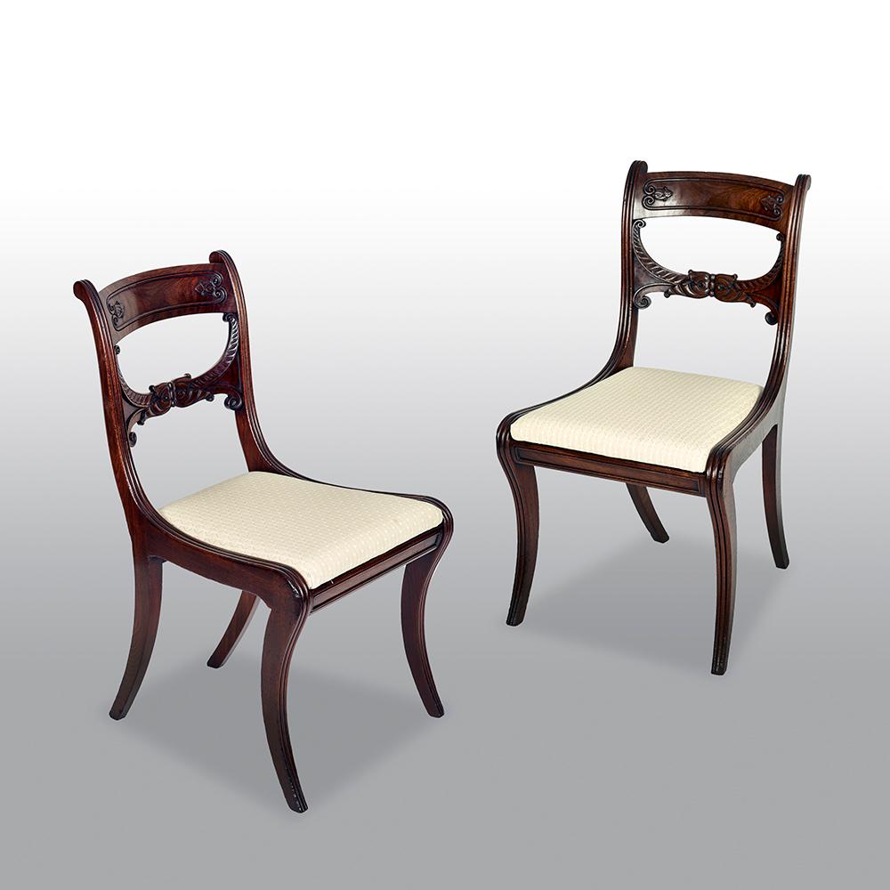 Set of 10 Mahogany Regency Period Dinning Chairs 6