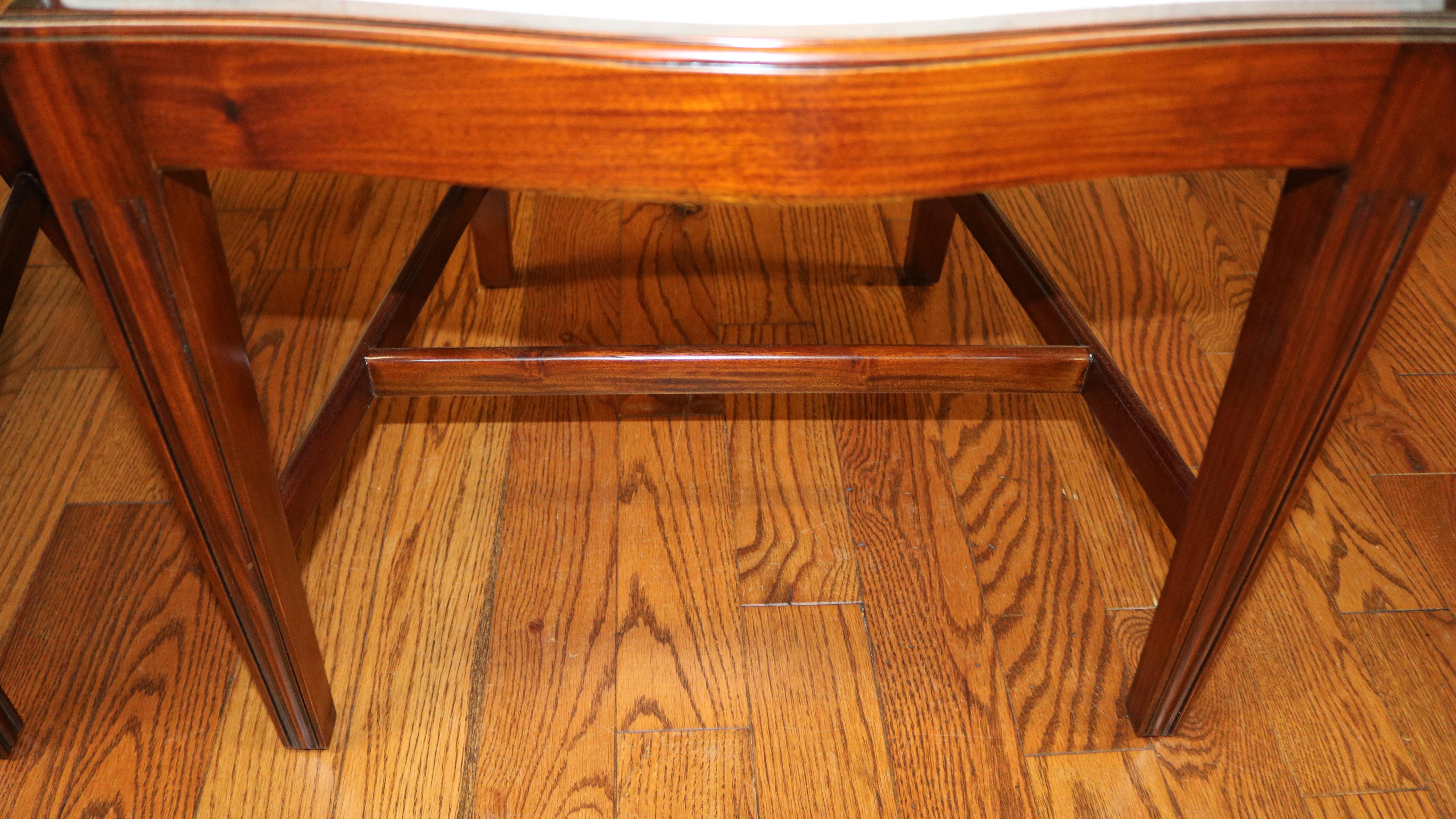 Set of 10 Mahogany Satinwood Inlaid Baltimore Federal Style Dining Chairs For Sale 13