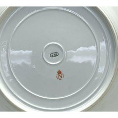 Set of 10 Manufacture De Sevres Porcelain 9.5 inch Plates, Gilt Emblems, 1865