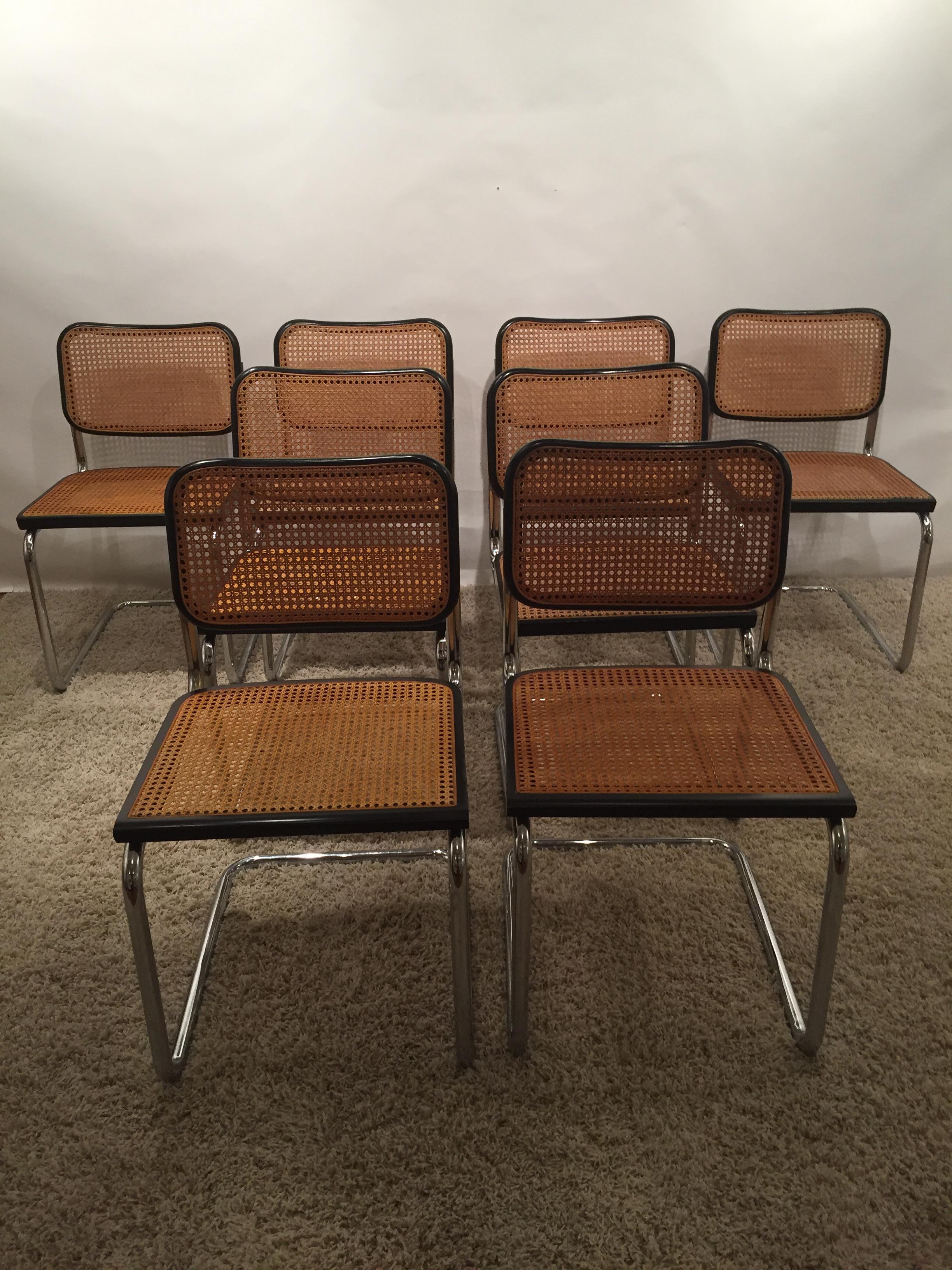 American Set of 10 Marcel Breuer Vintage Cesca Vintage Chairs