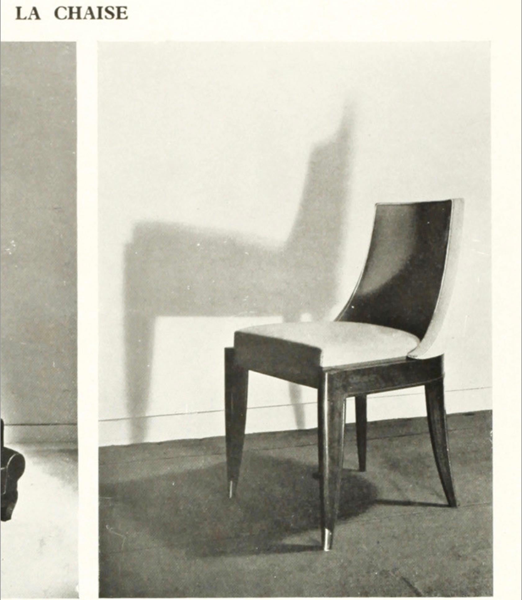 Set of 10 Maurice Jallot Gondola Dining Chairs 12
