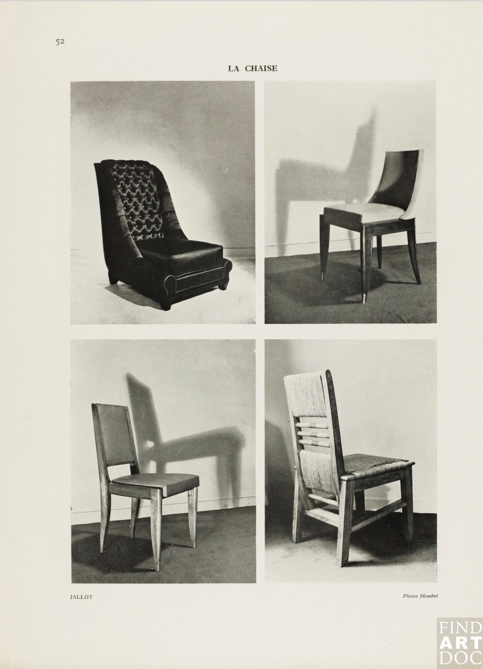 Mid-20th Century Set of 10 Maurice Jallot Gondola Dining Chairs