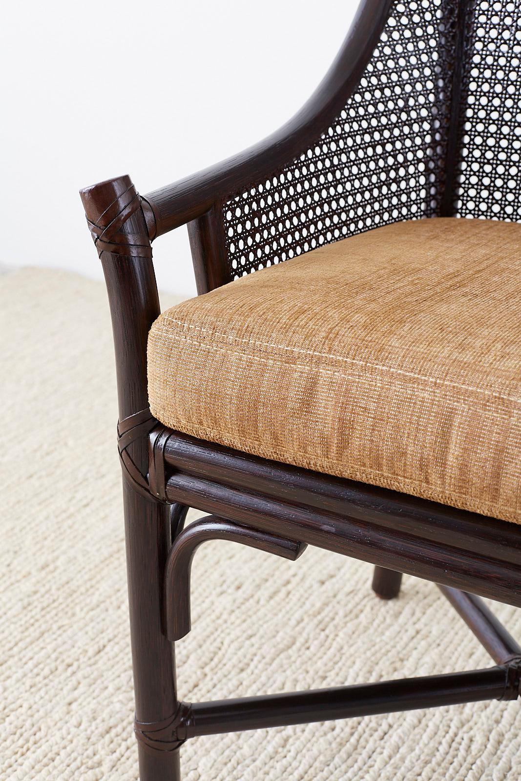 Set of 10 McGuire Rattan Cane Belden Dining Chairs In Excellent Condition In Rio Vista, CA