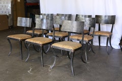 Set of 10 Metal Klismos Chairs by Ched Berenguer-Topacio