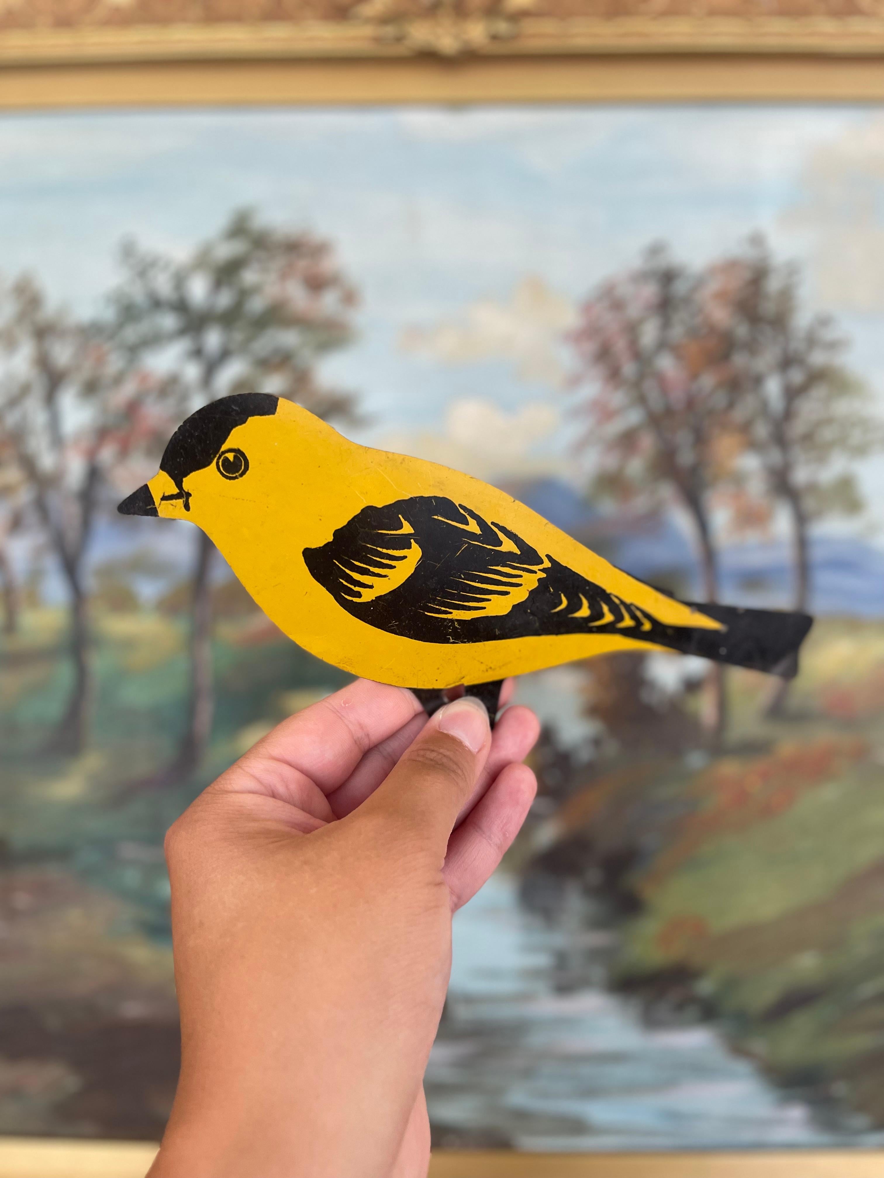 Ensemble de 10 silhouettes d'oiseaux en bois peintes à la main au milieu du 20e siècle. Bon état - En vente à Seattle, WA