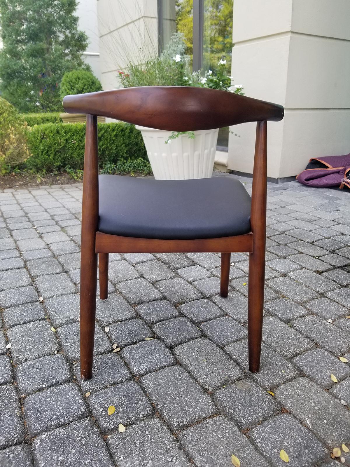 Set of '10' Mid-20th Century Wood Open Back Chairs  In Good Condition In Atlanta, GA