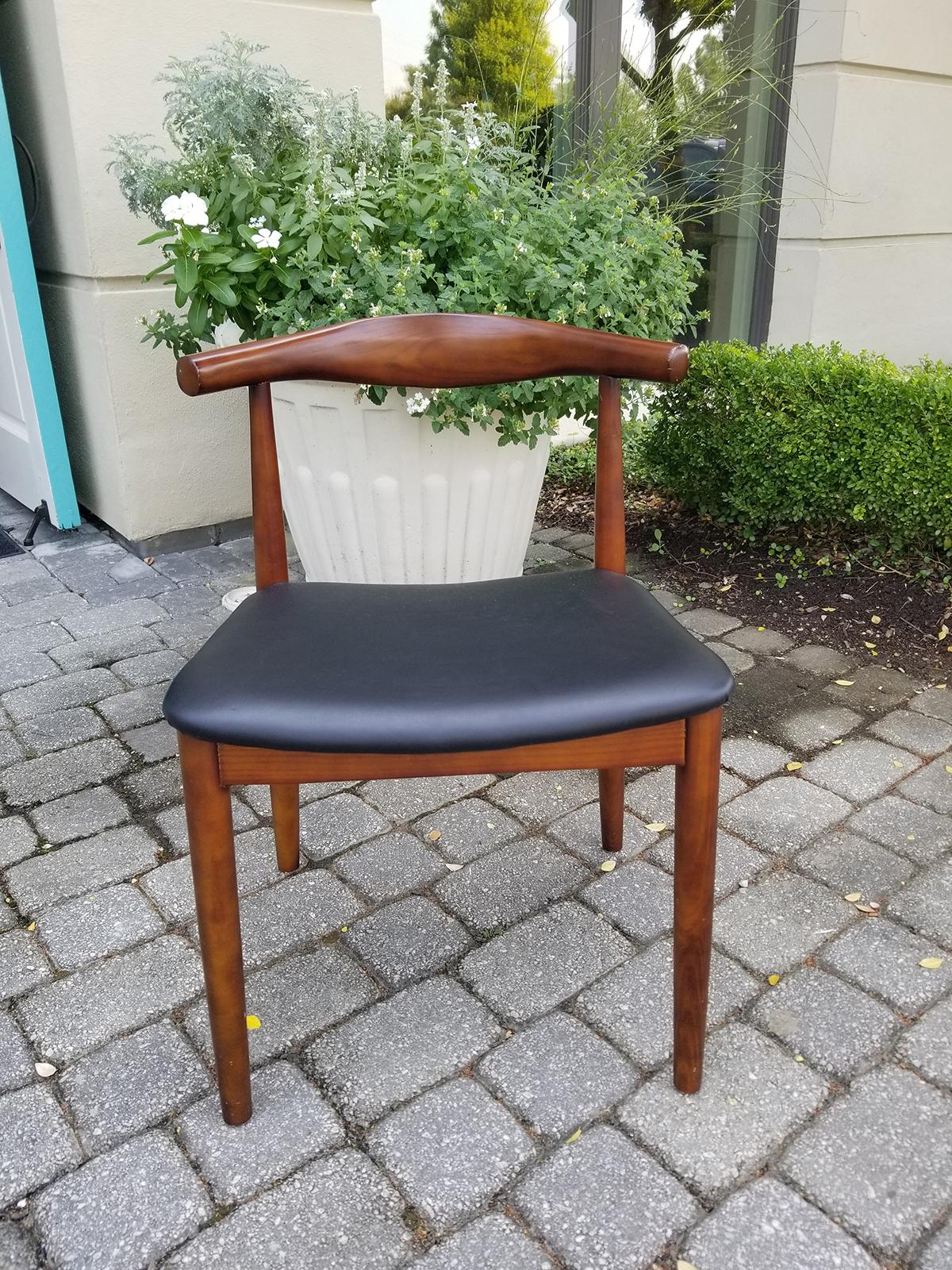 Set of '10' Mid-20th Century Wood Open Back Chairs  3