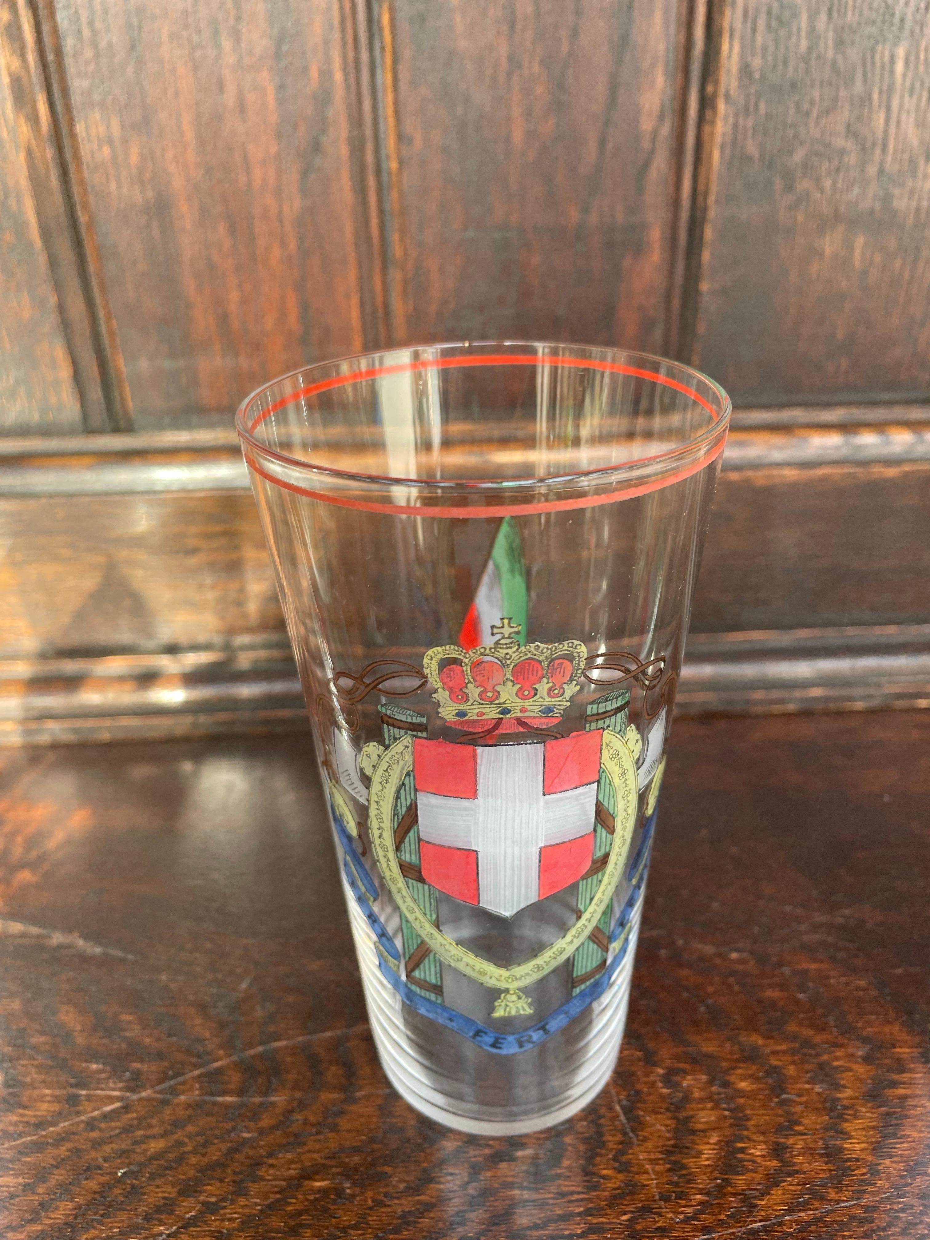 Lot de 10 verres Highball de style héraldique peints à la main et datant du milieu du siècle dernier en vente 3