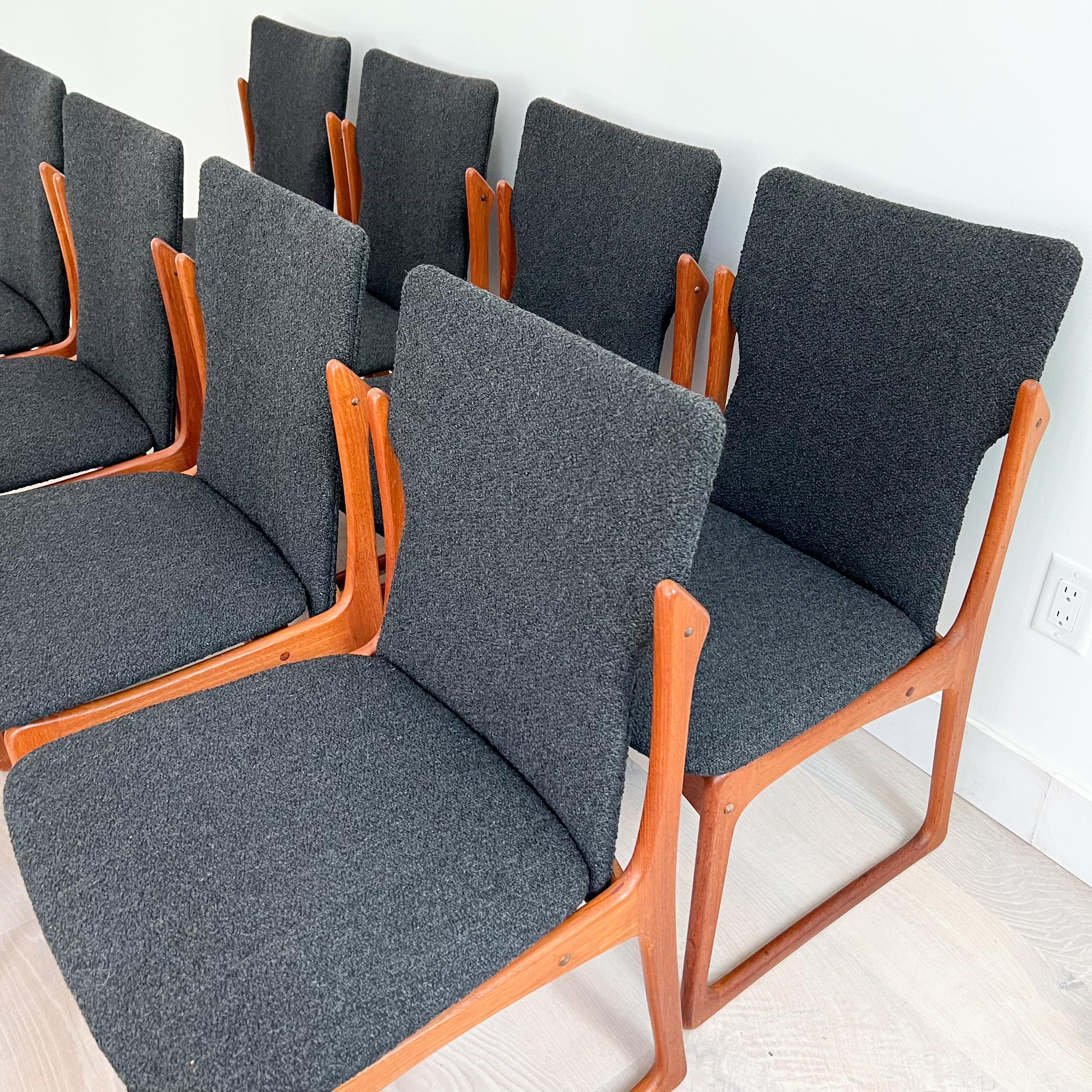 Set of 10 Mid-Century Modern Danish Teak Vamdrup Stolefabrik Dining Chairs 5
