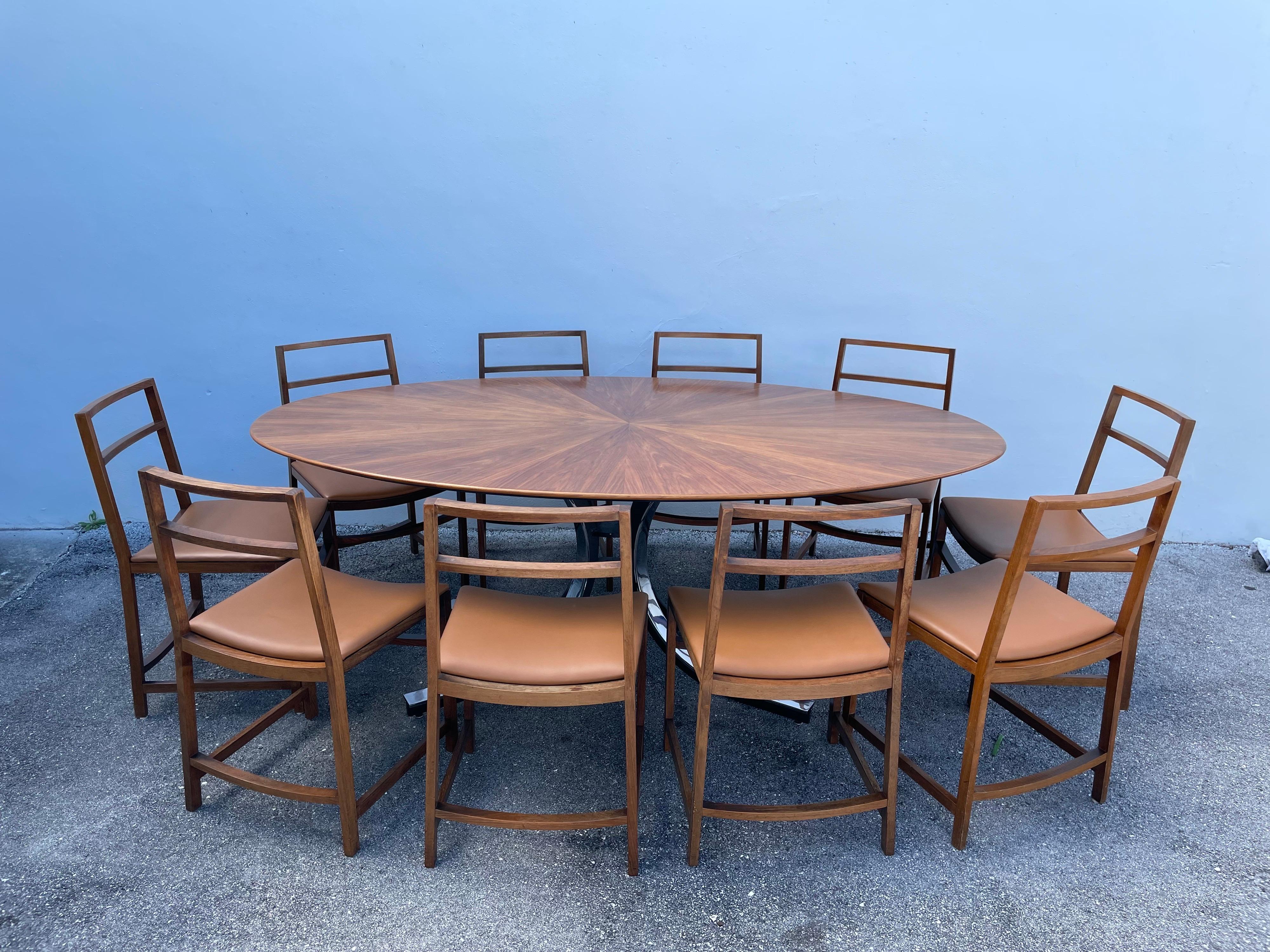 Set of 10 Mid-Century Modern Dining Chairs by Renato Venturi for MIM Roma For Sale 12