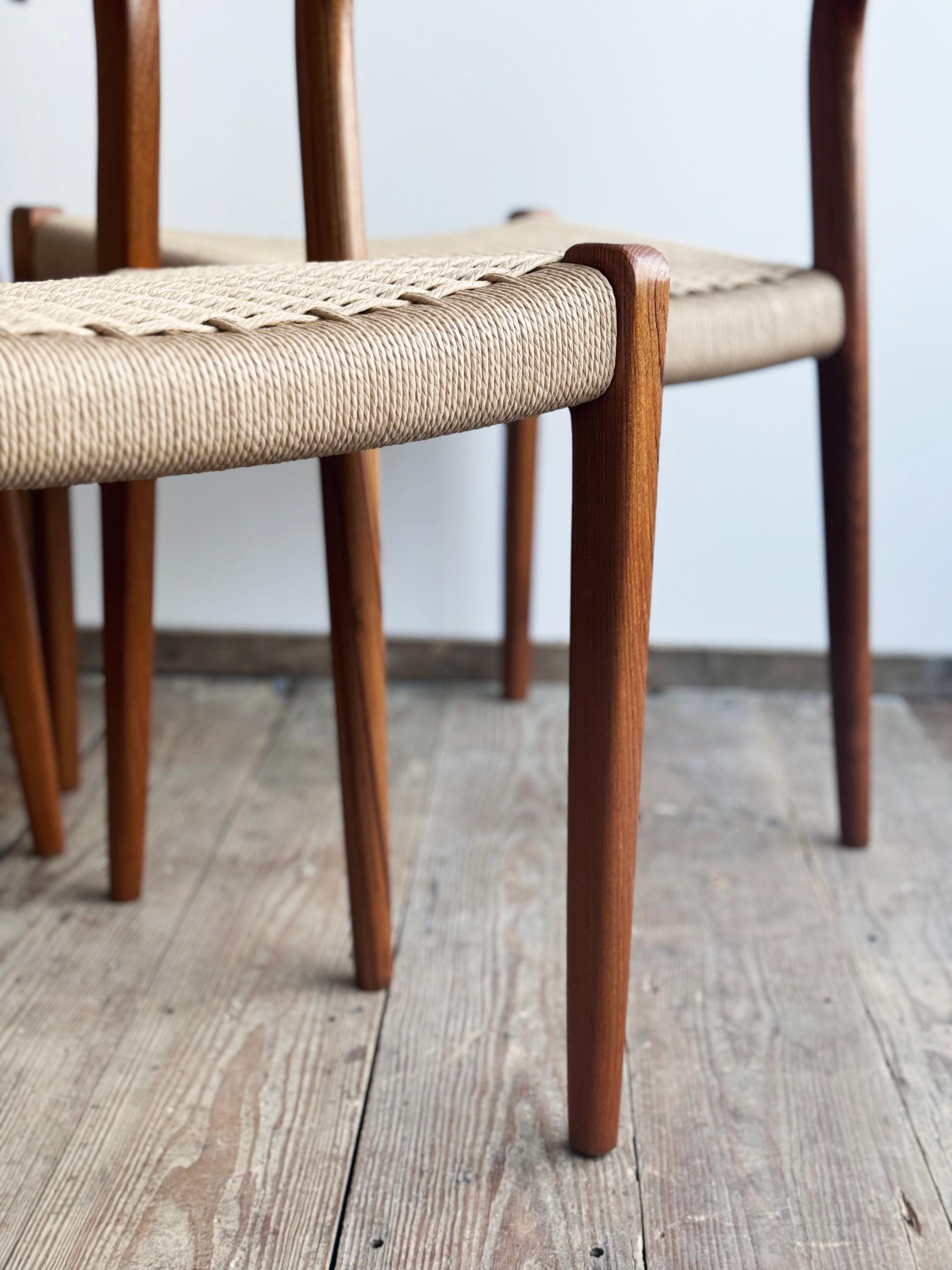 Set of 10 Mid-Century Teak Dining Chairs #71 by Niels O. Møller for J. L. Moller 2