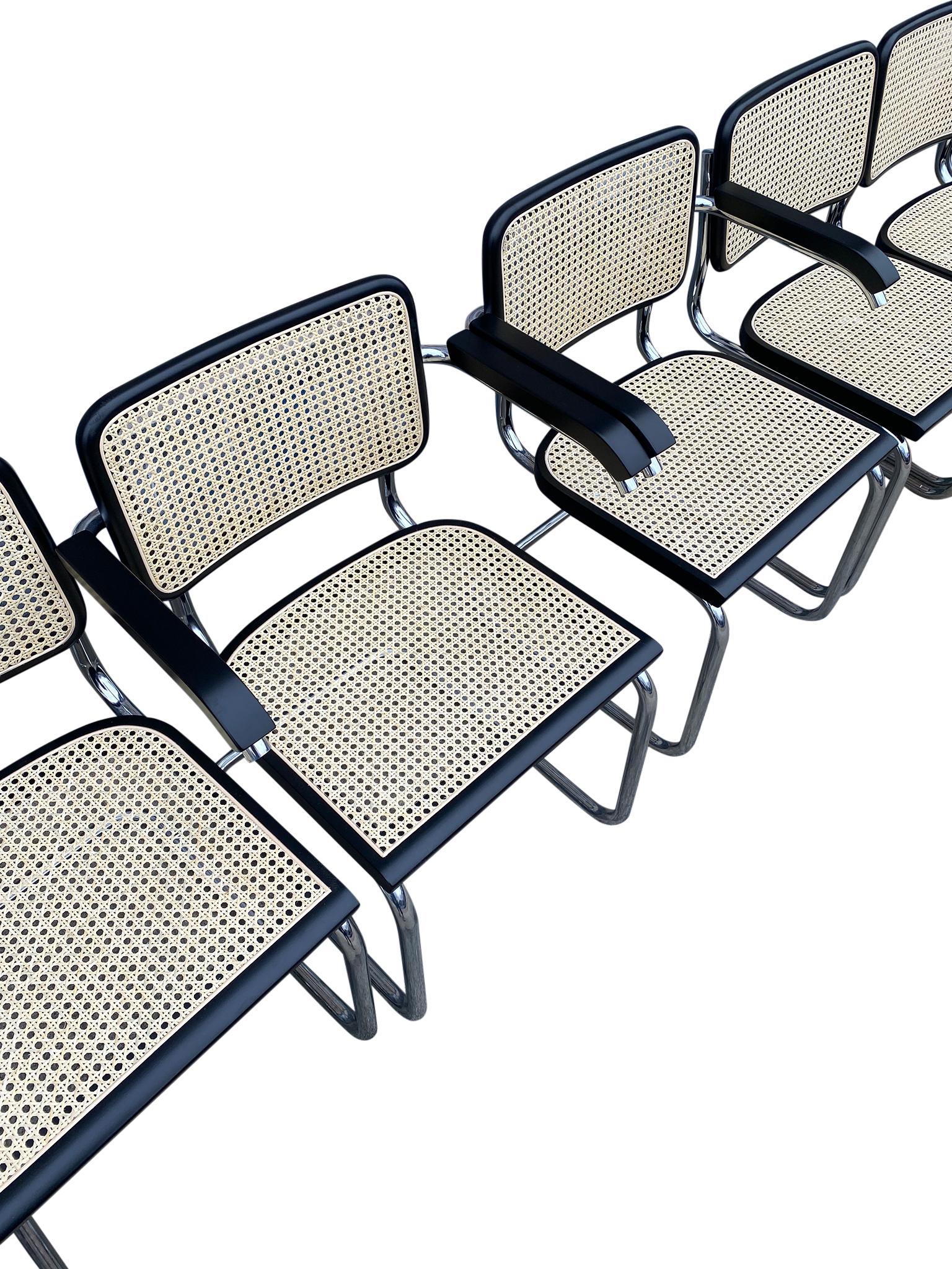 North American Set of 10 Midcentury Cesca Chairs by Marcel Breuer Thonet
