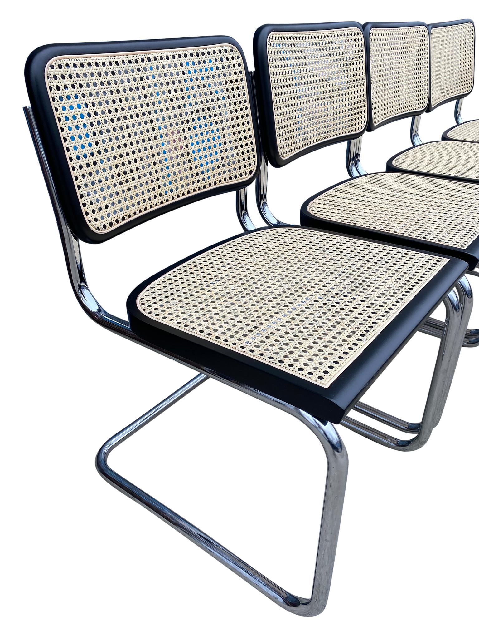 20th Century Set of 10 Midcentury Cesca Chairs by Marcel Breuer Thonet