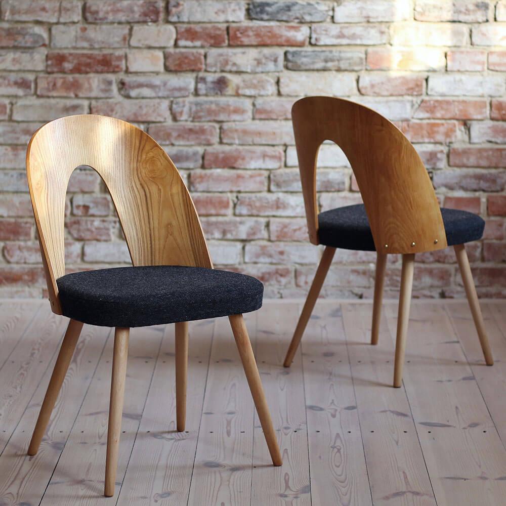 Set of 10 Midcentury Dining Chairs by A.Šuman, Customizable Upholstery Available 2