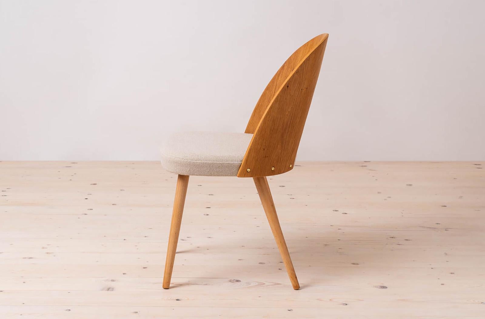 Set of 10 MidCentury Dining Chairs by A.Šuman, Customizable Upholstery Available For Sale 3