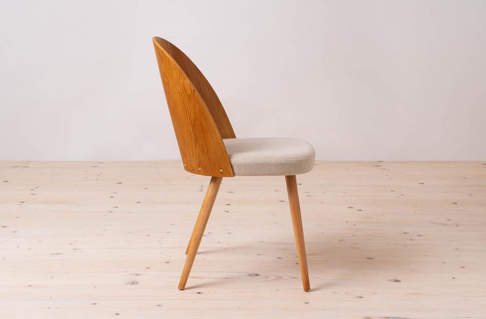 Set of 10 MidCentury Dining Chairs by A.Šuman, Customizable Upholstery Available For Sale 6